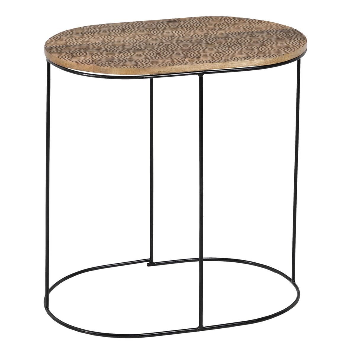 Βοηθητικό Τραπέζι 60 x 39,5 x 60 cm Φυσικό Μαύρο Μέταλλο Ξύλο (x2) Βοηθητικό Τραπέζι 60 x 39,5 x 60 cm Φυσικό Μαύρο Μέταλλο Ξύλο (x2)