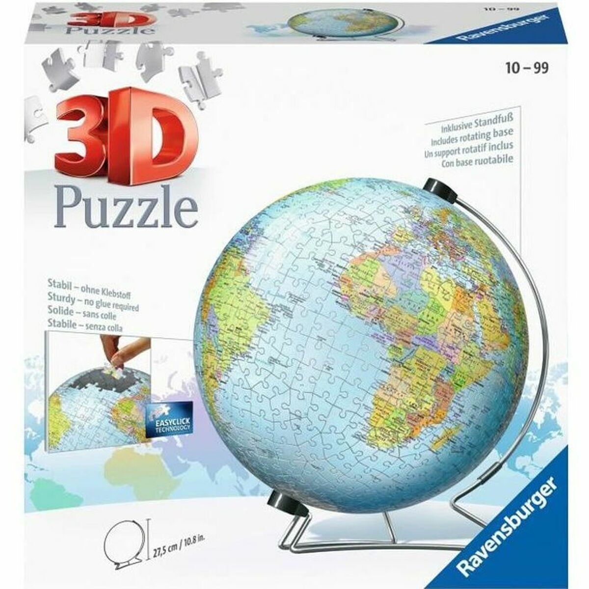 3D Παζλ Ravensburger Single Color Globe Unique 540 Τεμάχια (Δωρεάν Μεταφορικά) 3D Παζλ Ravensburger Single Color Globe Unique 540 Τεμάχια (Δωρεάν Μεταφορικά)