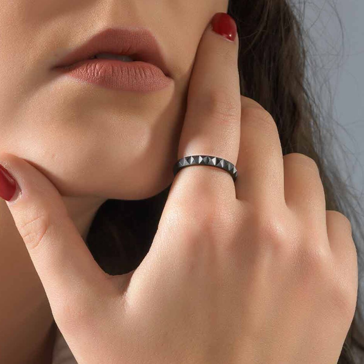 Ανδρικά δαχτυλίδια AN Jewels AR.R1NS06BK-7 7 Ανδρικά δαχτυλίδια AN Jewels AR.R1NS06BK-7 7