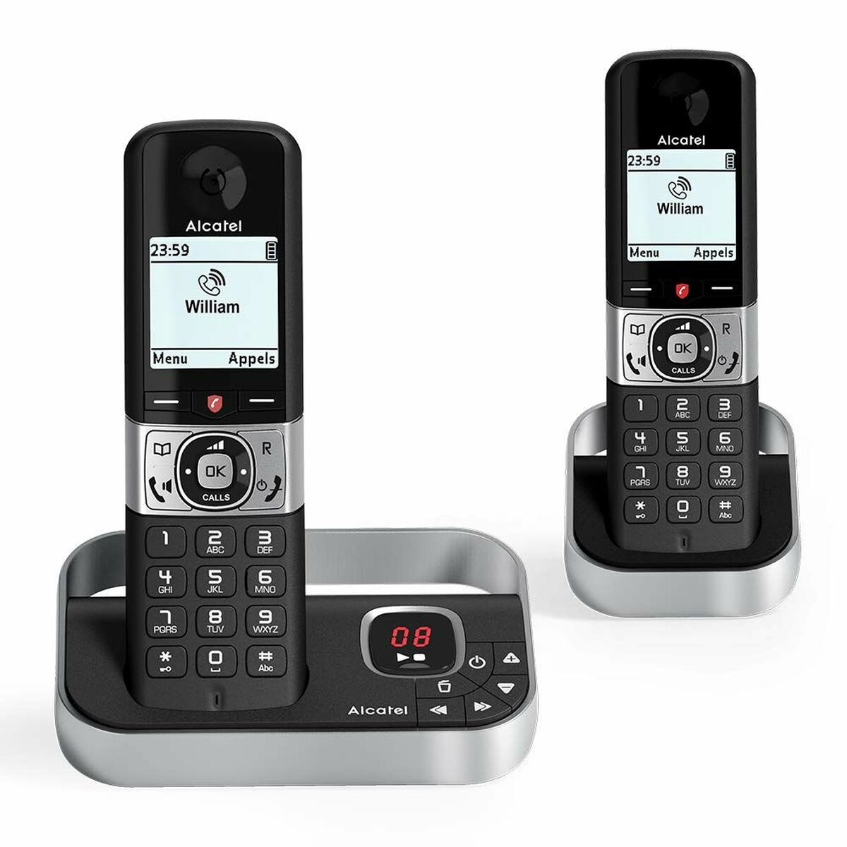 Ασύρματο Τηλέφωνο Alcatel F890 Μαύρο/Ασημί Ασύρματο Τηλέφωνο Alcatel F890 Μαύρο/Ασημί