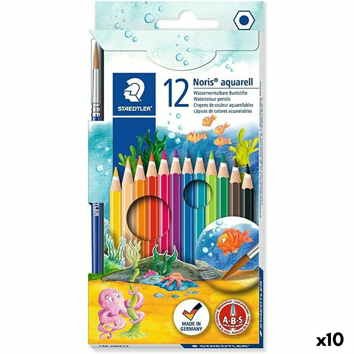 Ακουαρέλα Xρωματιστά Mολύβια Staedtler Noris 12 Τεμάχια Πολύχρωμο (x10) Ακουαρέλα Xρωματιστά Mολύβια Staedtler Noris 12 Τεμάχια Πολύχρωμο (x10)