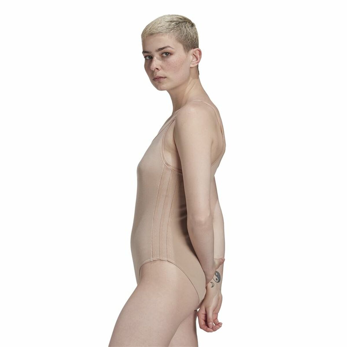 Body Adidas Originals RIbbed Μπεζ