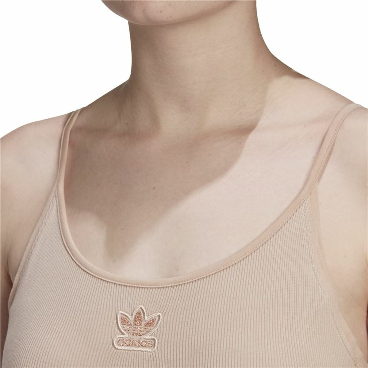 Body Adidas Originals RIbbed Μπεζ
