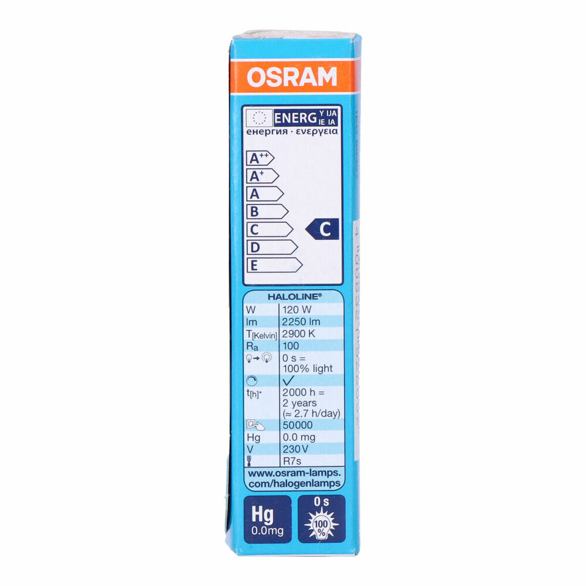 Λάμπα αλόγονου Osram Haloline Γραμμικός 120 W R7s 2250 Lm (2900 K) Λάμπα αλόγονου Osram Haloline Γραμμικός 120 W R7s 2250 Lm (2900 K)