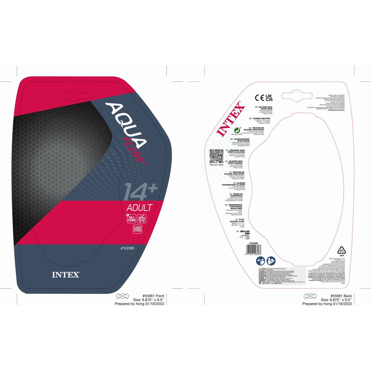 Γυαλιά κολύμβησης Intex Aqua Pro Γυαλιά κολύμβησης Intex Aqua Pro