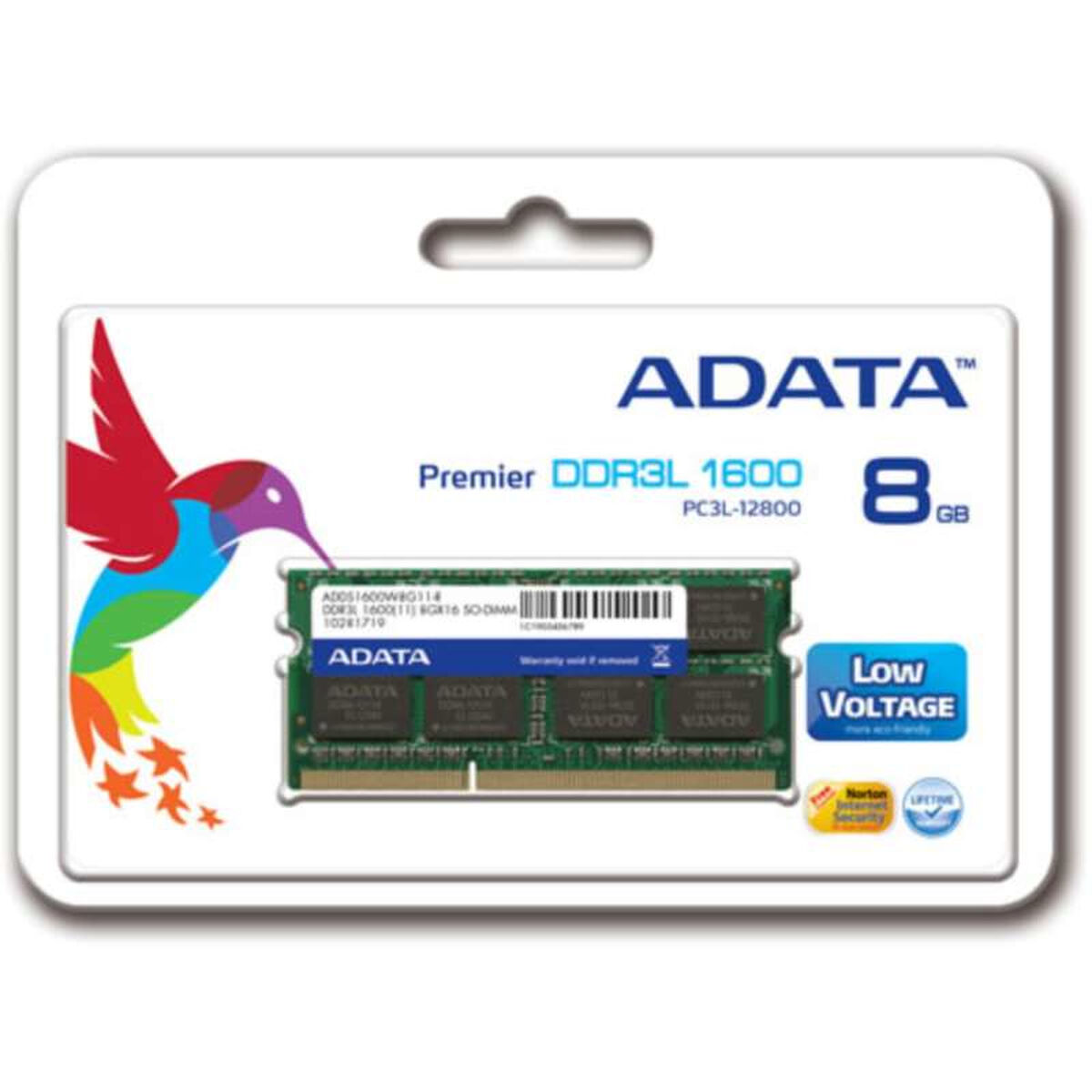 Μνήμη RAM Adata ADDS1600W8G11-S 8 GB 1600 mHz DDR4 DDR3L CL11