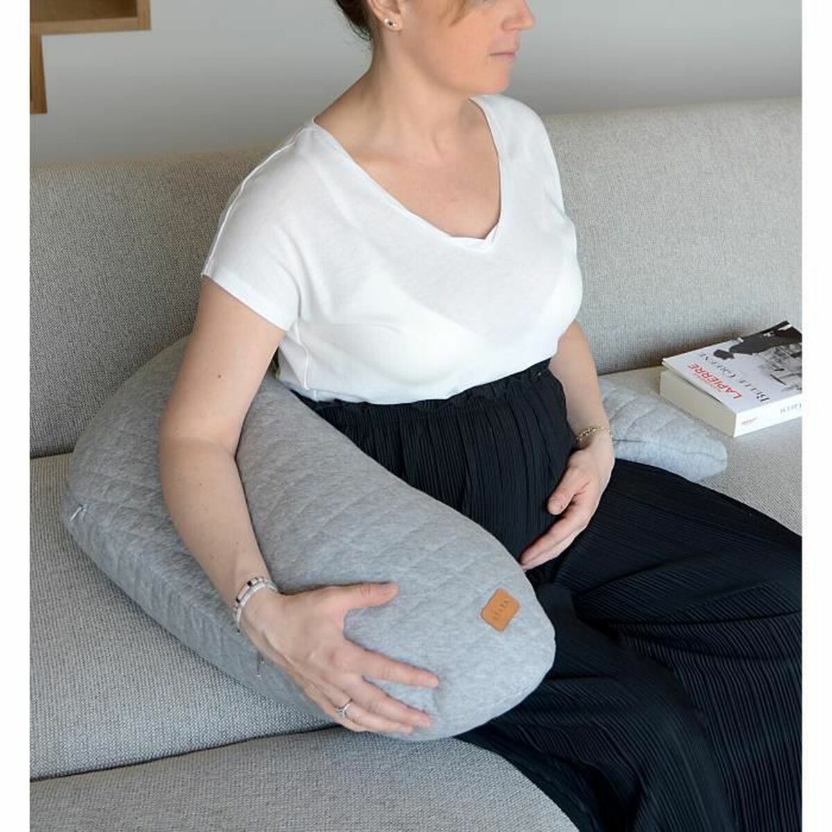Breastfeeding Cushion Béaba Big Flopsy Γκρι (Δωρεάν Μεταφορικά)