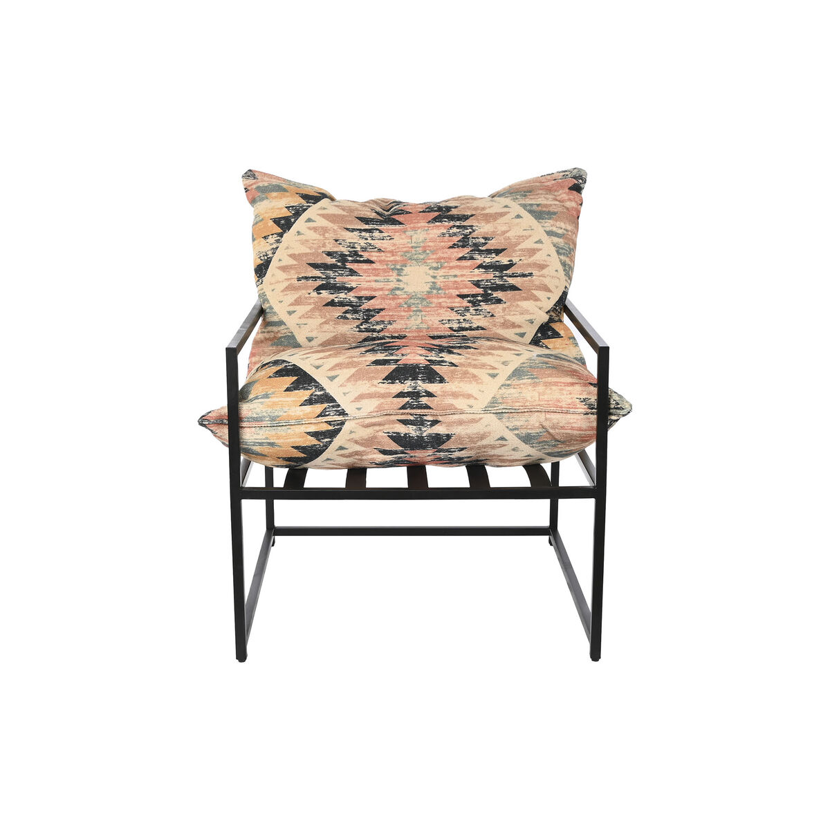 Κάθισμα DKD Home Decor 70 x 75 x 85 cm Μαύρο Μέταλλο Πολύχρωμο Κάθισμα DKD Home Decor 70 x 75 x 85 cm Μαύρο Μέταλλο Πολύχρωμο