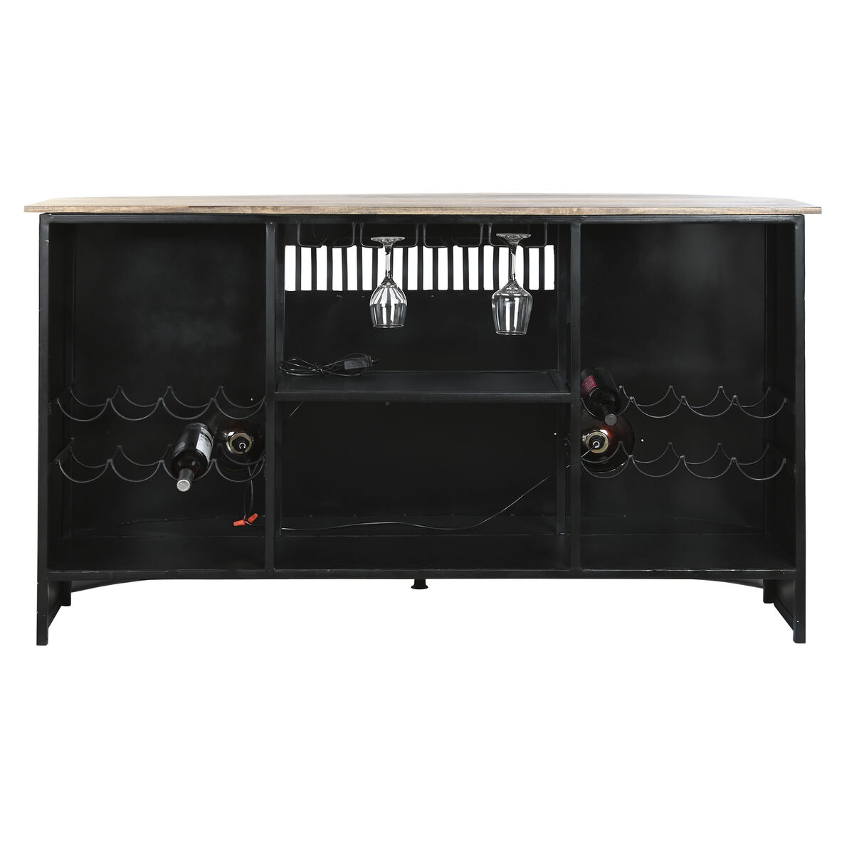 Ντουλάπι μπαρ DKD Home Decor Λευκό Καφέ Μαύρο 157 x 52 x 90 cm BAR