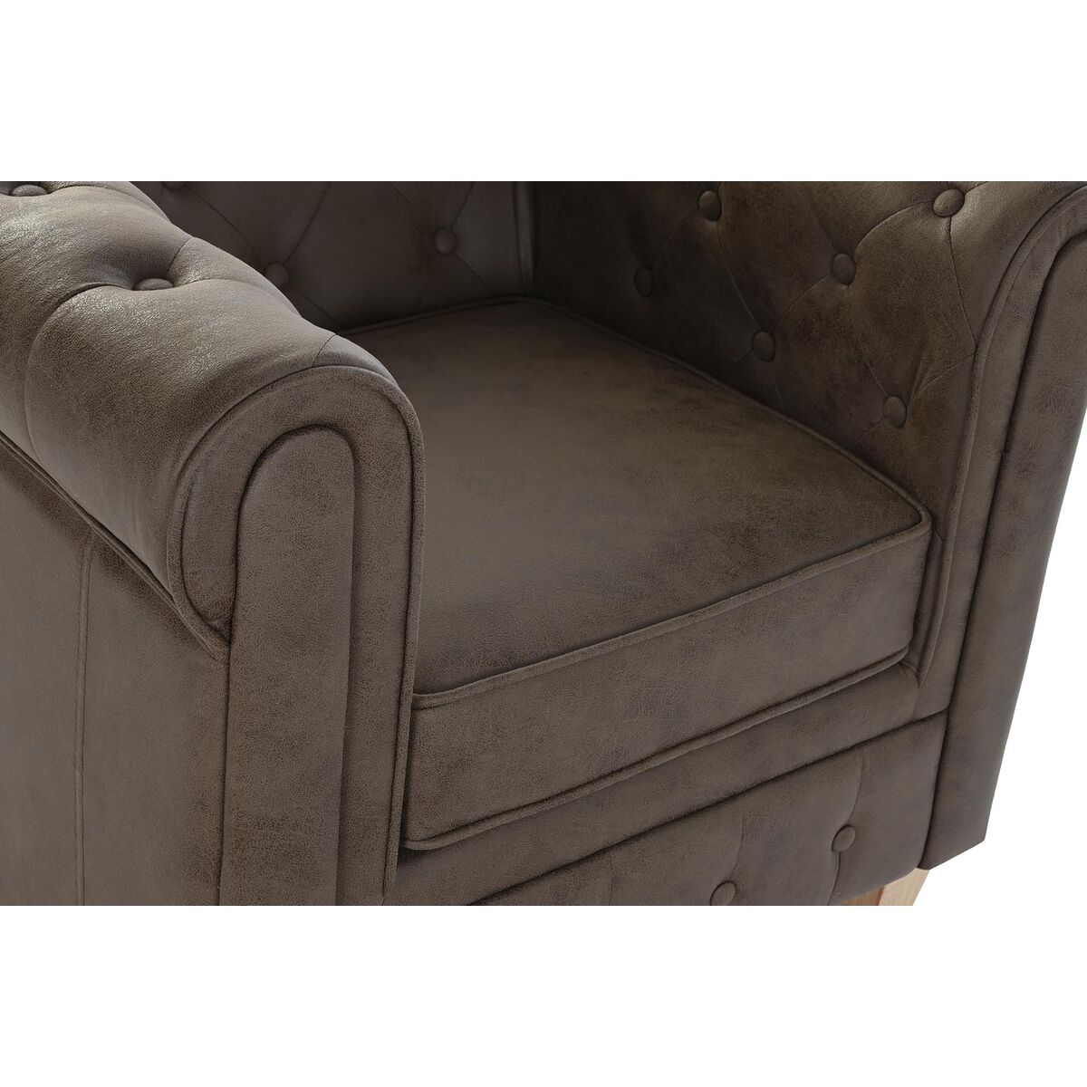 Πολυθρόνα DKD Home Decor 80 x 80 x 70 cm Ξύλο Σκούρο καφέ Πολυθρόνα DKD Home Decor 80 x 80 x 70 cm Ξύλο Σκούρο καφέ
