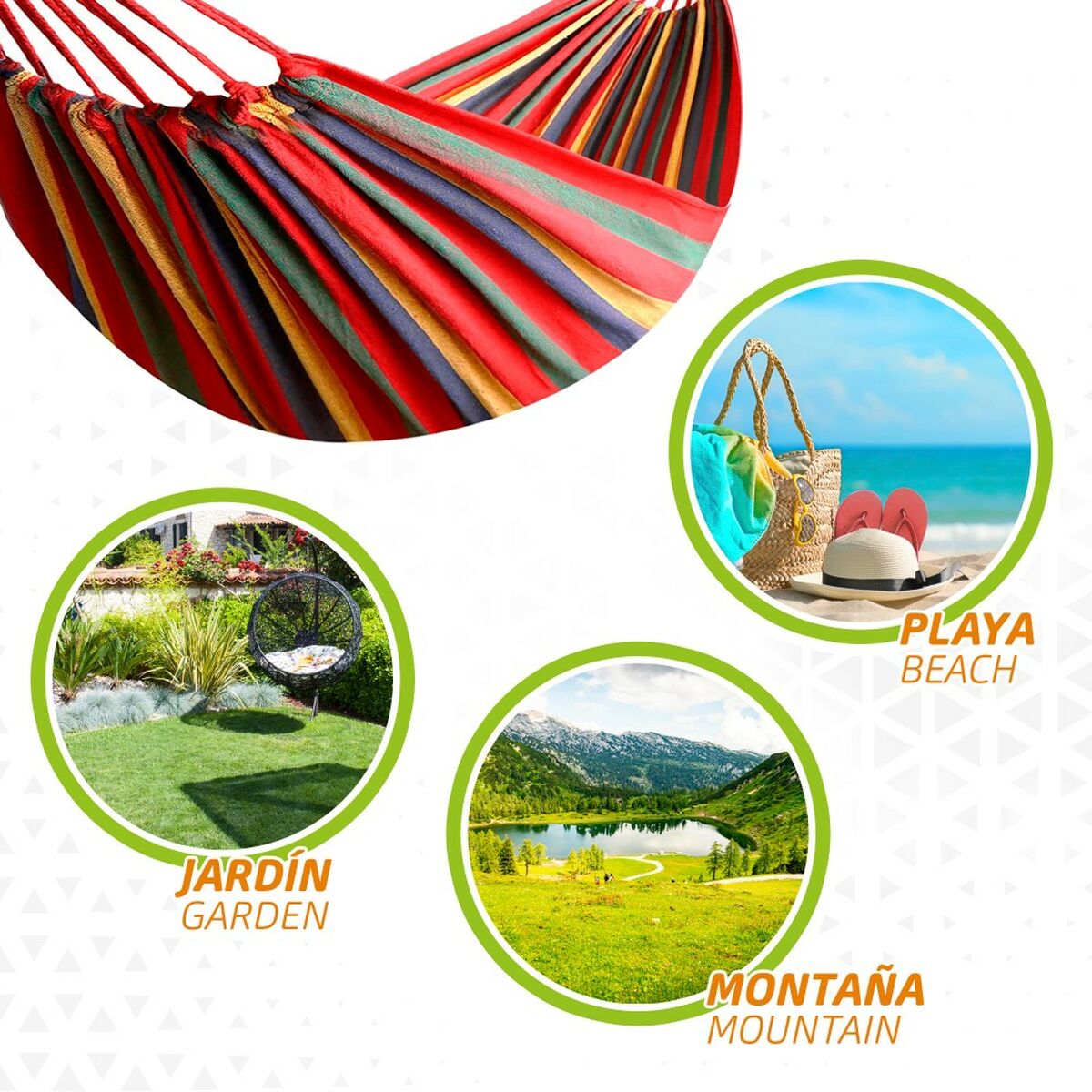 Αιώρα Aktive Πορτοκαλί 200 x 0,4 x 100 cm (x6)