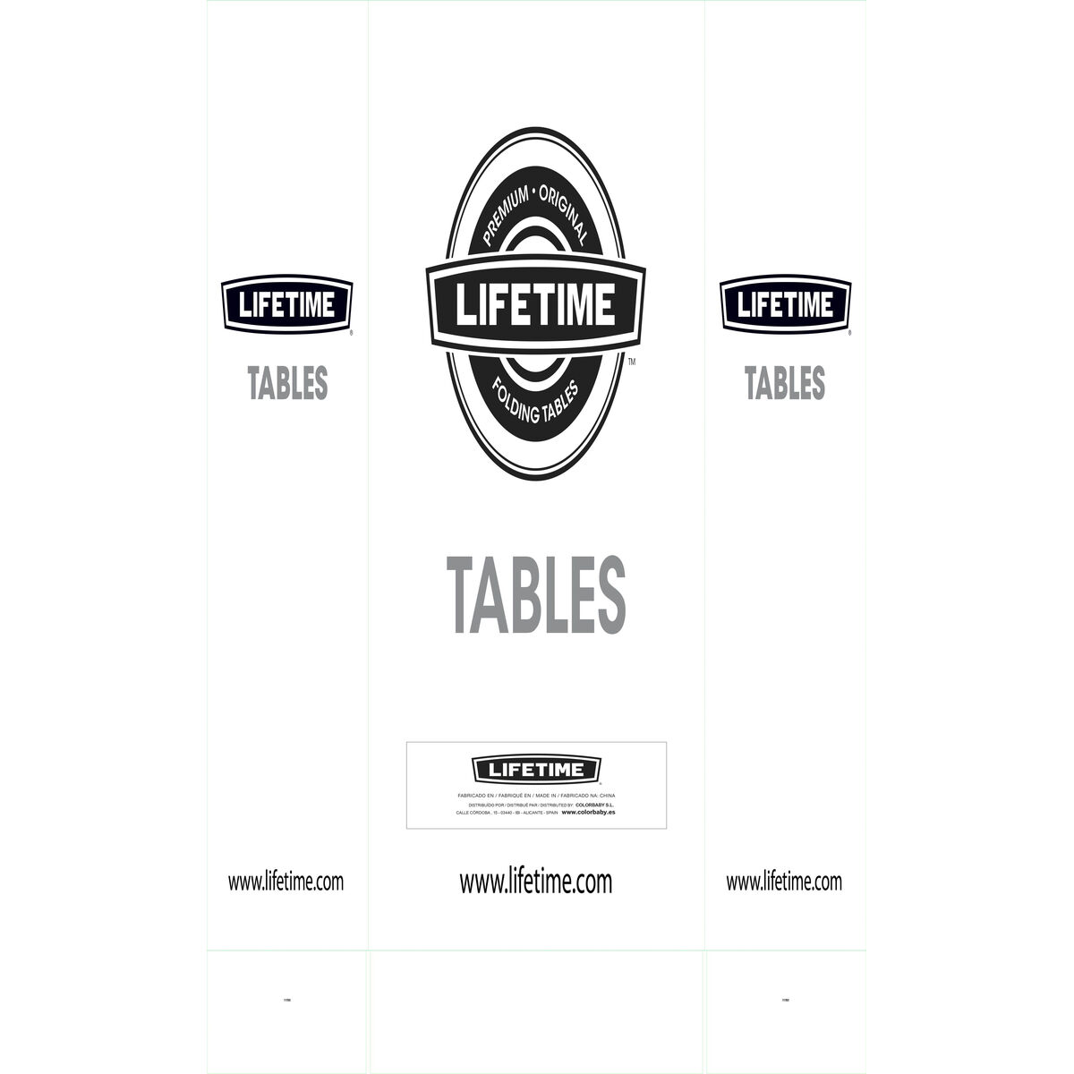 Πτυσσομενο τραπεζακι Lifetime 182 x 73,5 x 76 cm Χάλυβας Πλαστική ύλη