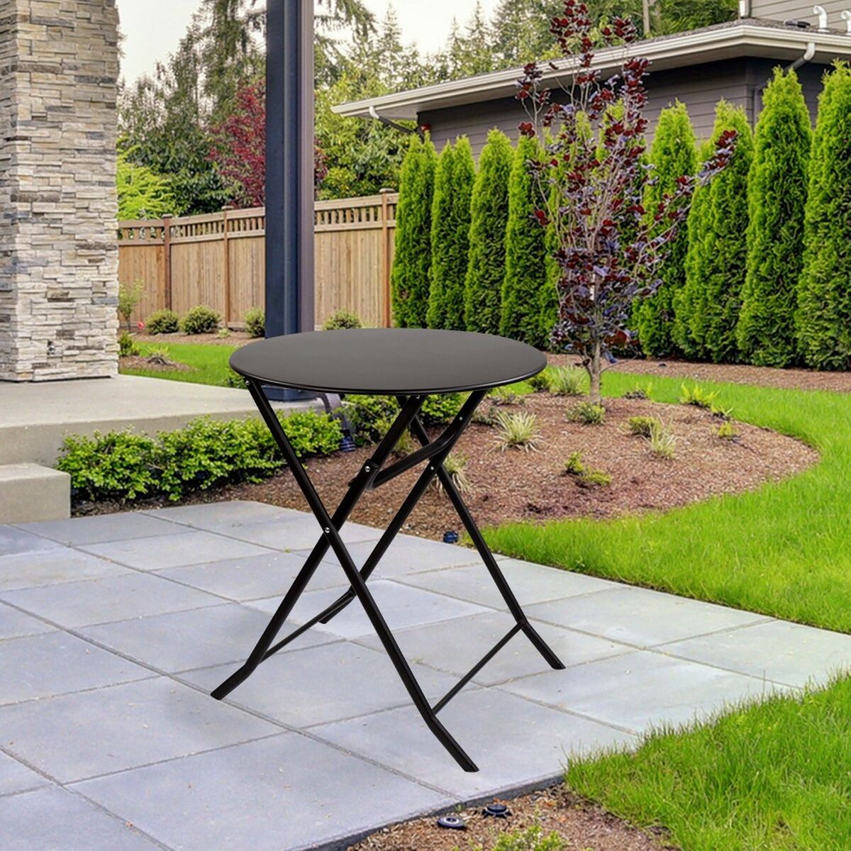 Πτυσσομενο τραπεζακι Aktive 60 x 70 x 60 cm Χάλυβας