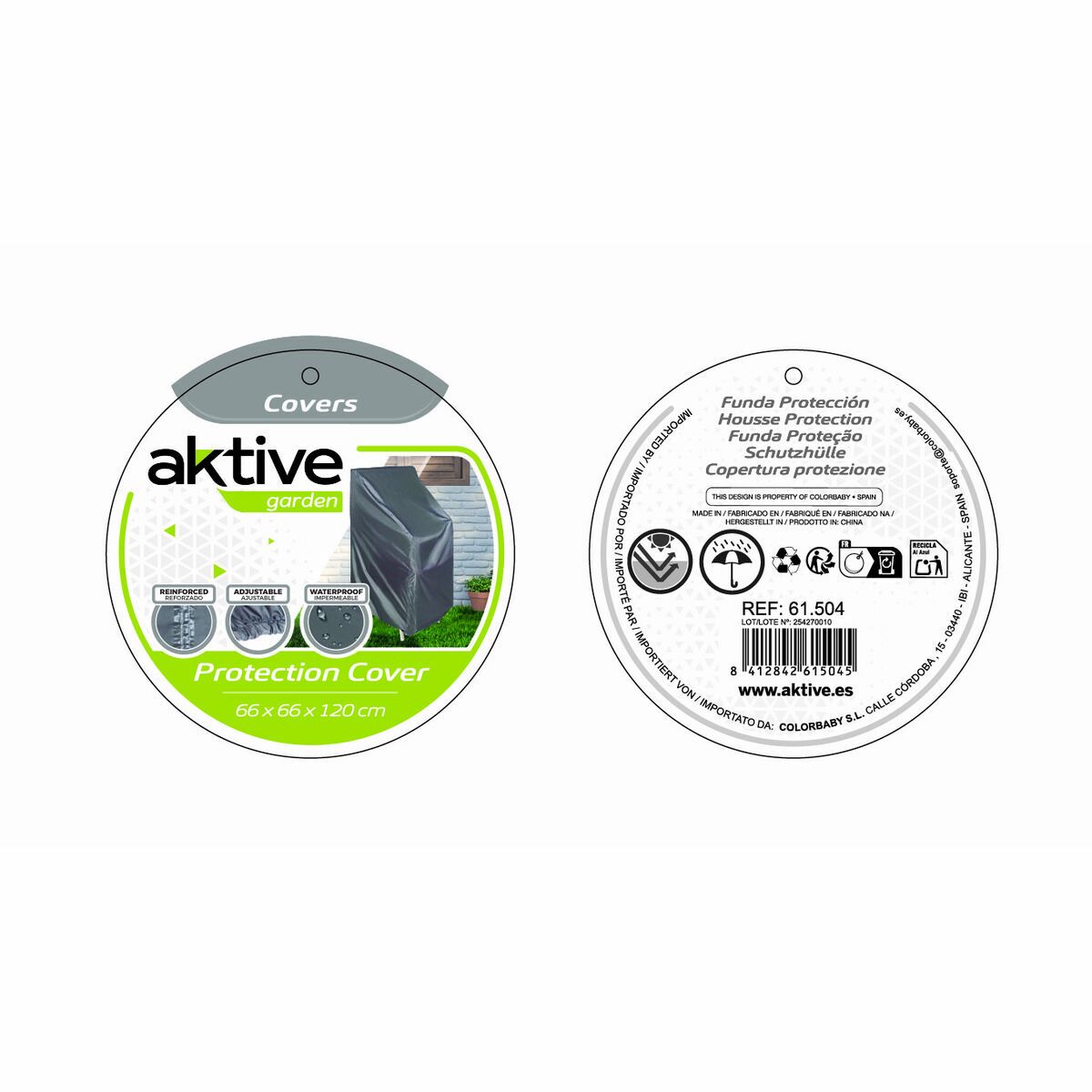 Κάλυμμα για Καρέκλα Aktive 66 x 120 x 66 cm (x6)