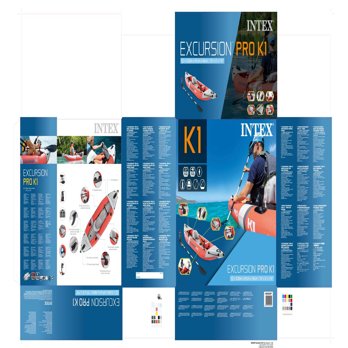 Φουσκωτό Κανό Intex Excursion Pro 305 x 91 x 46 cm