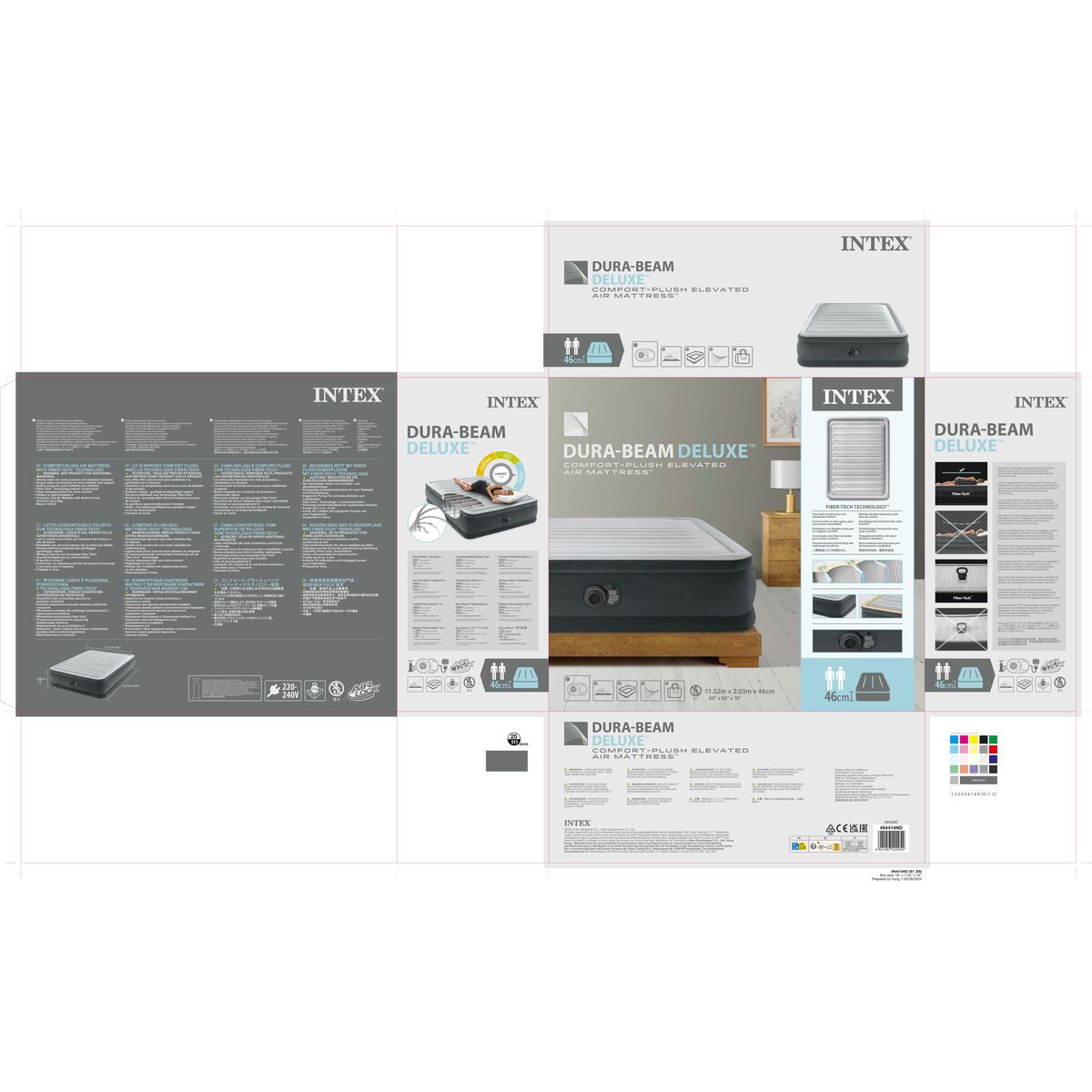 Φουσκωτό Kρεβάτι Intex FIber-Tech Comfort-Plush 152 x 46 x 203 cm