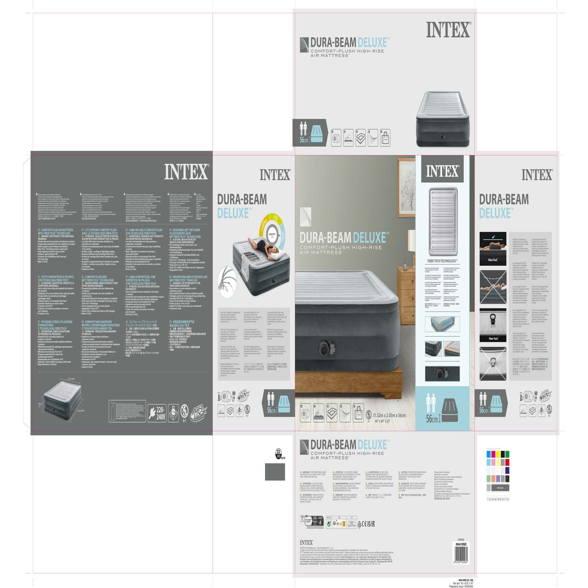 Φουσκωτό Kρεβάτι Intex Fiber-Tech 152 x 56 x 203 cm