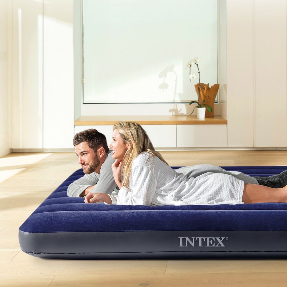 Φουσκωτό Kρεβάτι Intex Beam Standard Classic Downy 183 x 25 x 203 cm