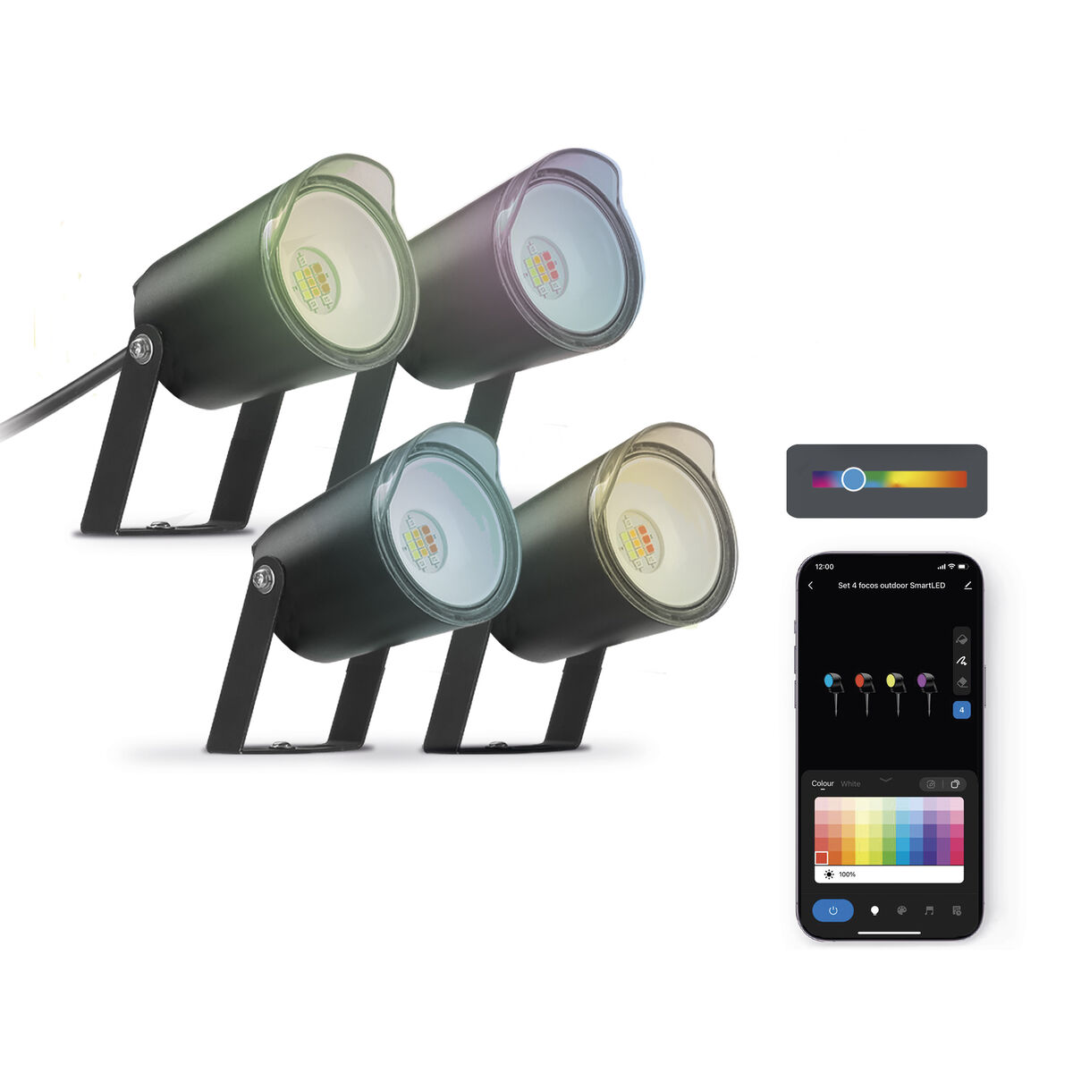 LED spotlight KSIX SmartLED Μαύρο (3000K)