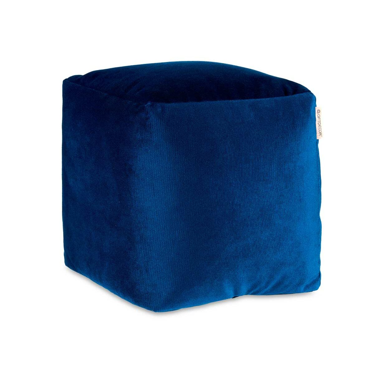 Puff Βελούδο Μπλε 30 x 30 x 30 cm (4 Μονάδες) Puff Βελούδο Μπλε 30 x 30 x 30 cm (4 Μονάδες)
