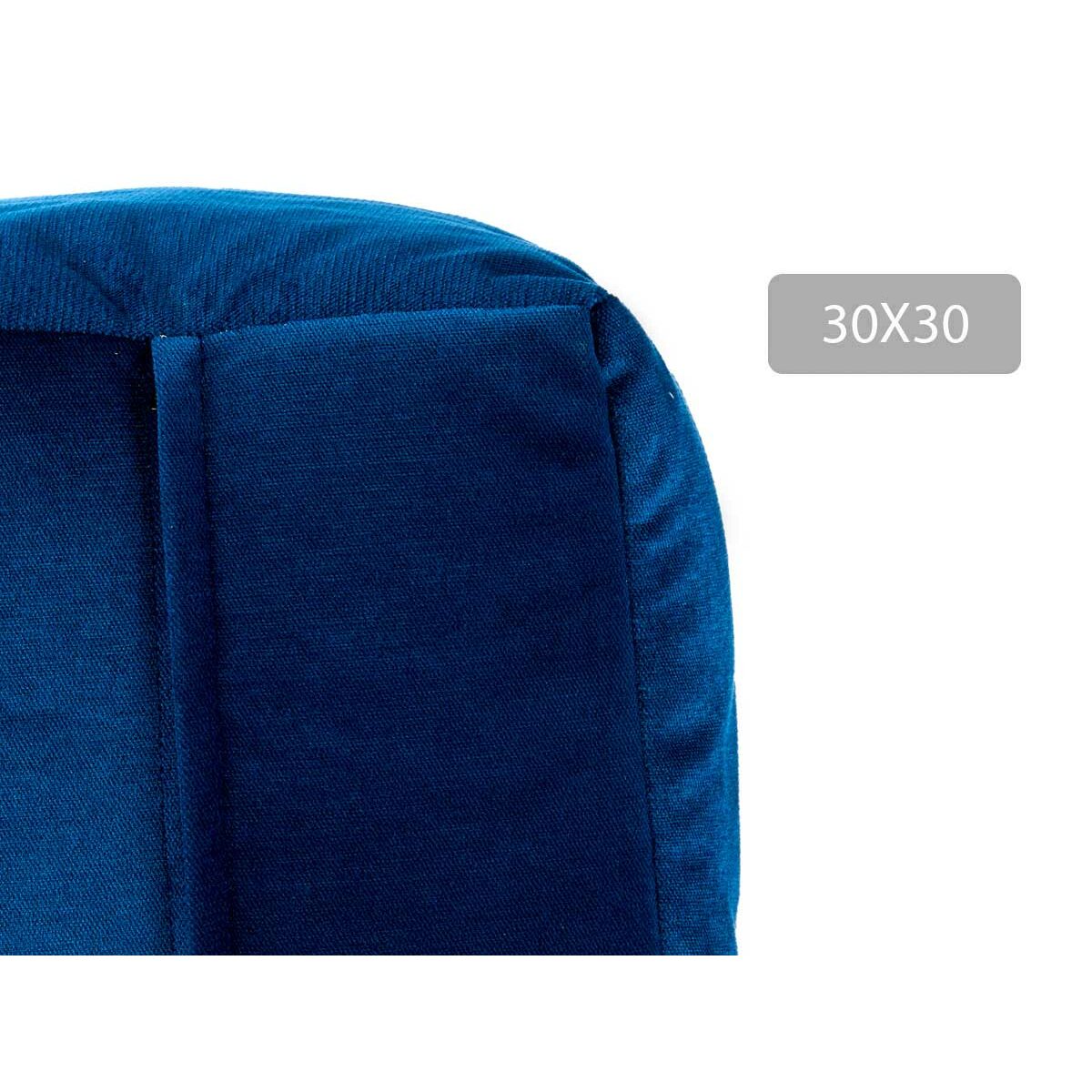Puff Βελούδο Μπλε 30 x 30 x 30 cm (4 Μονάδες) Puff Βελούδο Μπλε 30 x 30 x 30 cm (4 Μονάδες)