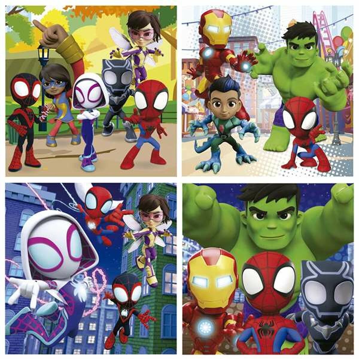 Σετ 4 Παζλ Spidey Χαρτοφύλακας Σετ 4 Παζλ Spidey Χαρτοφύλακας