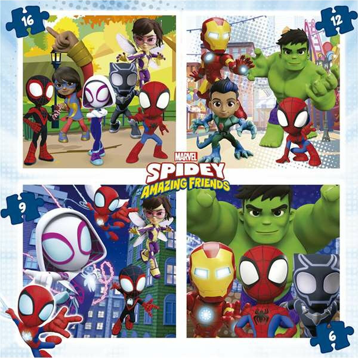 Σετ 4 Παζλ Spidey Χαρτοφύλακας Σετ 4 Παζλ Spidey Χαρτοφύλακας
