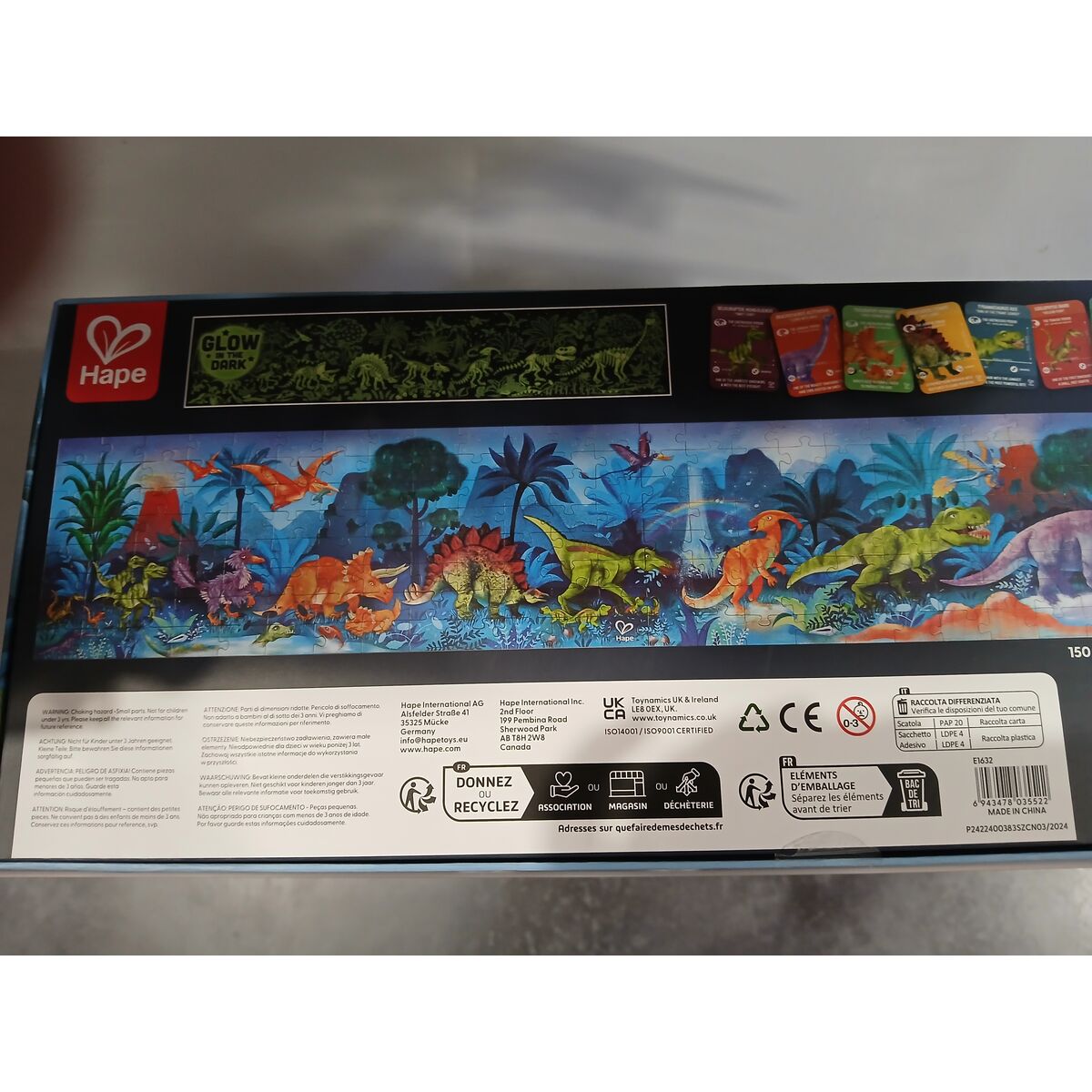 3D Παζλ Hape 150 x 30 cm 200 Τεμάχια Δεινόσαυρος 3D Παζλ Hape 150 x 30 cm 200 Τεμάχια Δεινόσαυρος