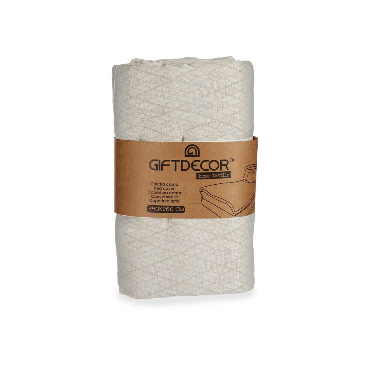 Πάπλωμα 240 x 260 cm Ρόμπος Μπεζ (4 Μονάδες) Πάπλωμα 240 x 260 cm Ρόμπος Μπεζ (4 Μονάδες)