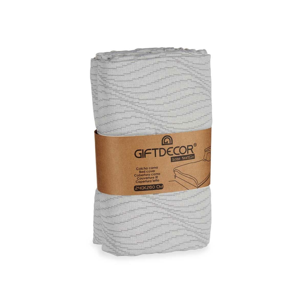 Πάπλωμα 240 x 260 cm Γκρι (4 Μονάδες) Πάπλωμα 240 x 260 cm Γκρι (4 Μονάδες)