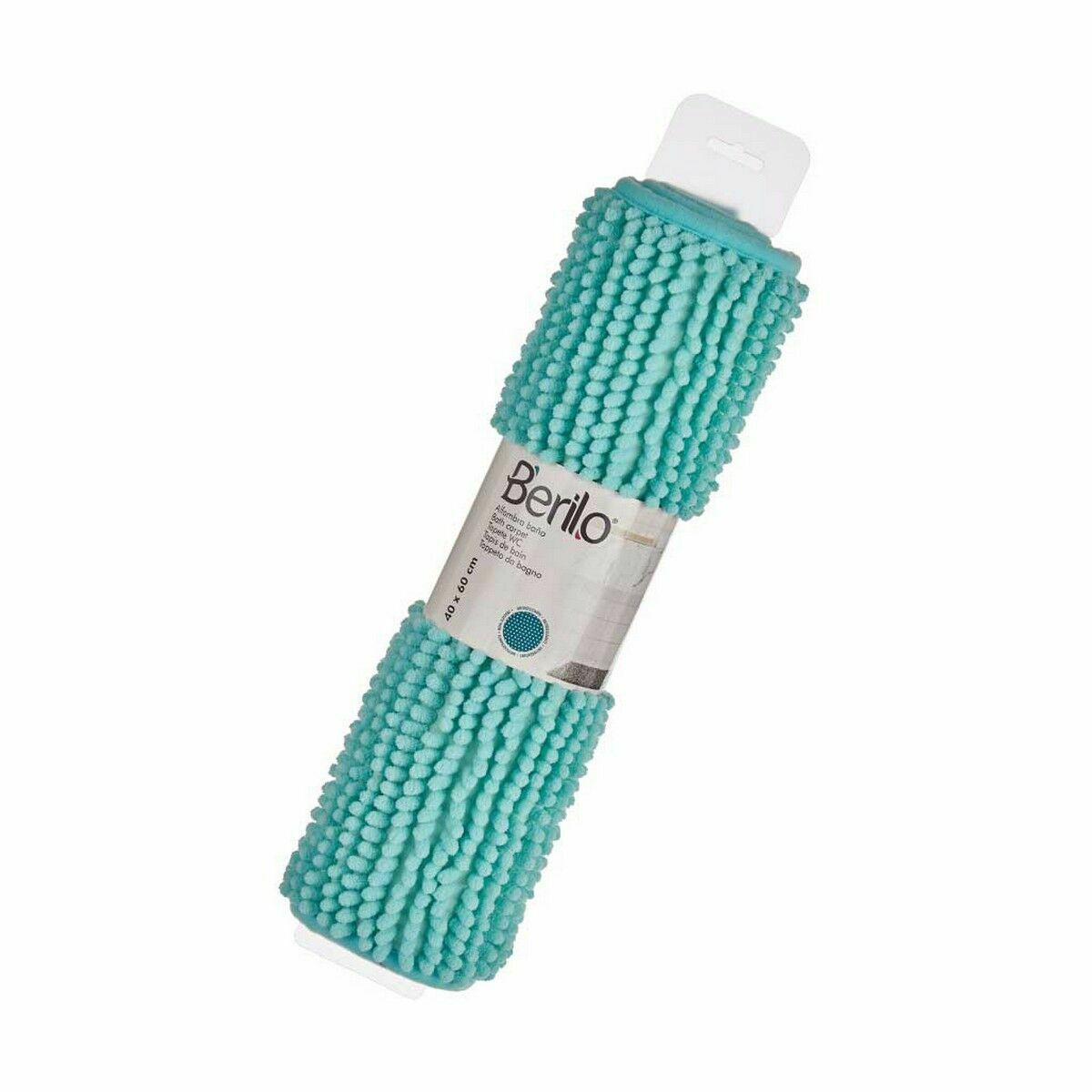 Χαλάκι μπάνιου Berilo Τυρκουάζ 59 x 40 x 2,5 cm 11 x 11 x 47 cm (12 Μονάδες)