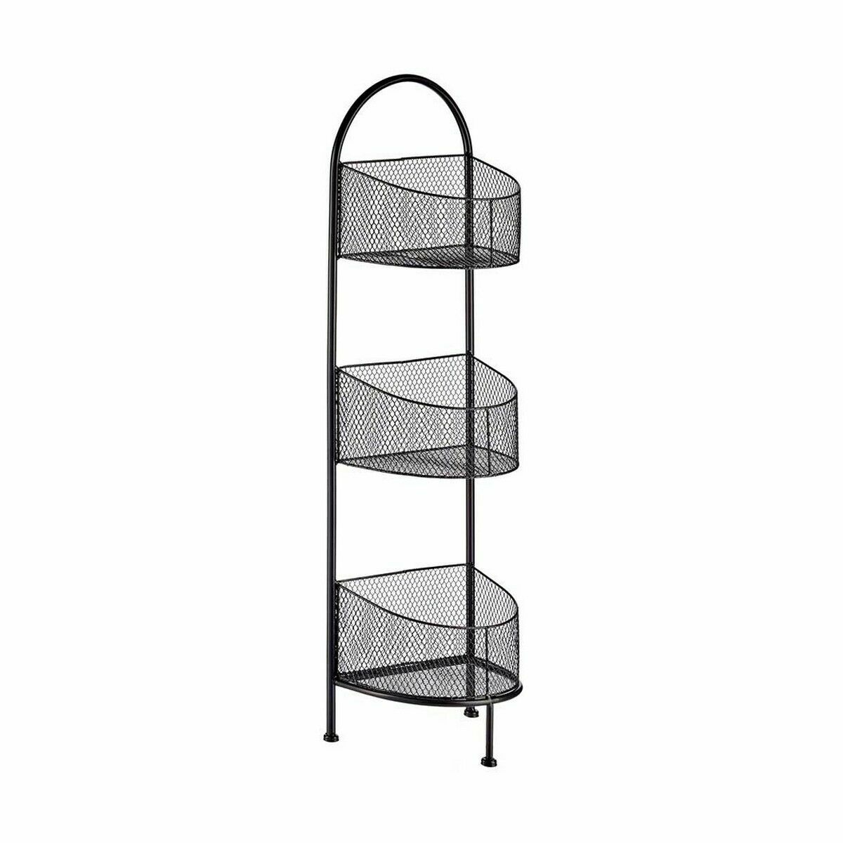 Ράφια Μαύρο Μέταλλο 21,2 x 97 x 28,5 cm (4 Μονάδες) Ράφια Μαύρο Μέταλλο 21,2 x 97 x 28,5 cm (4 Μονάδες)