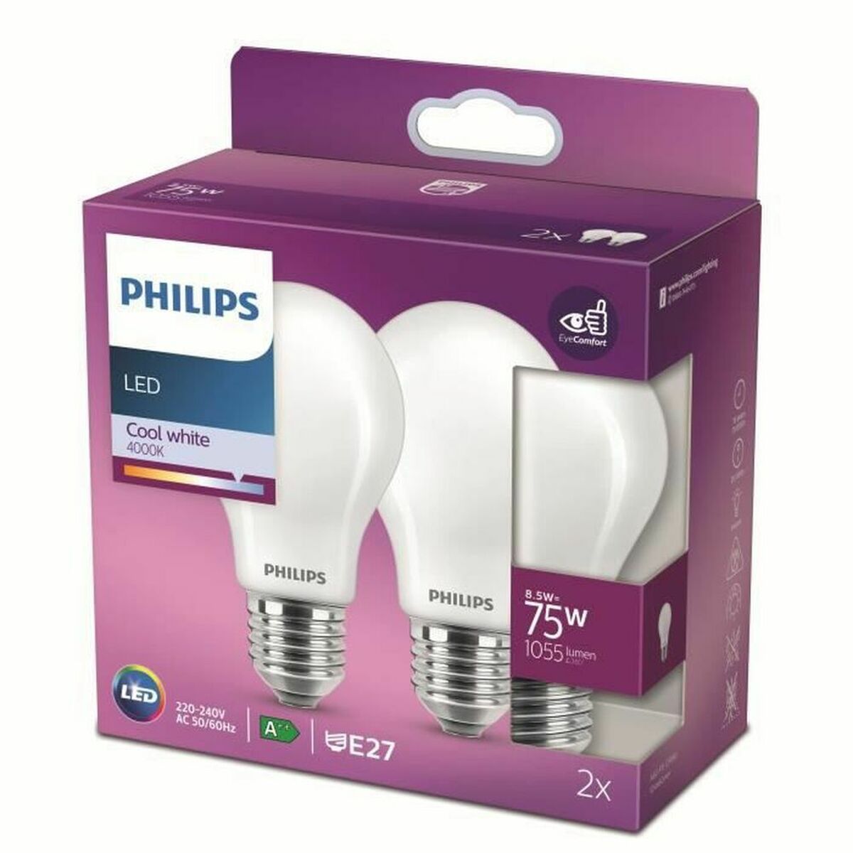 Λάμπα LED Philips Equivalent 75 W E (4000 K) (x2) (Δωρεάν Μεταφορικά) Λάμπα LED Philips Equivalent 75 W E (4000 K) (x2) (Δωρεάν Μεταφορικά)
