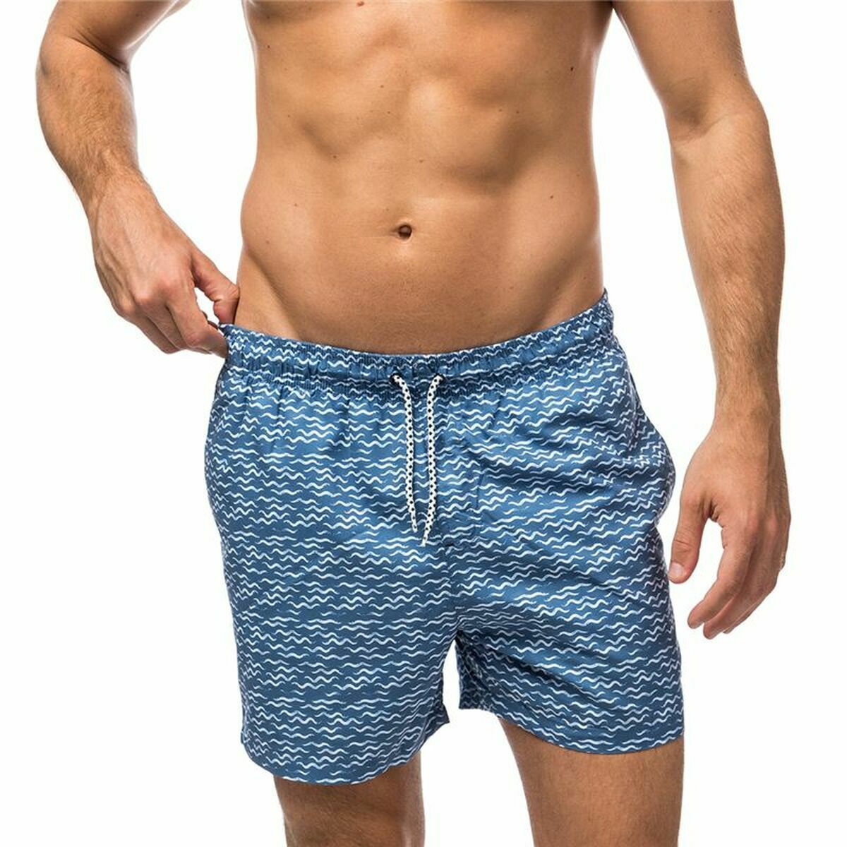 Ανδρικά Μαγιό Alphaventure Seawaves Denim Μπλε Ανδρικά Μαγιό Alphaventure Seawaves Denim Μπλε