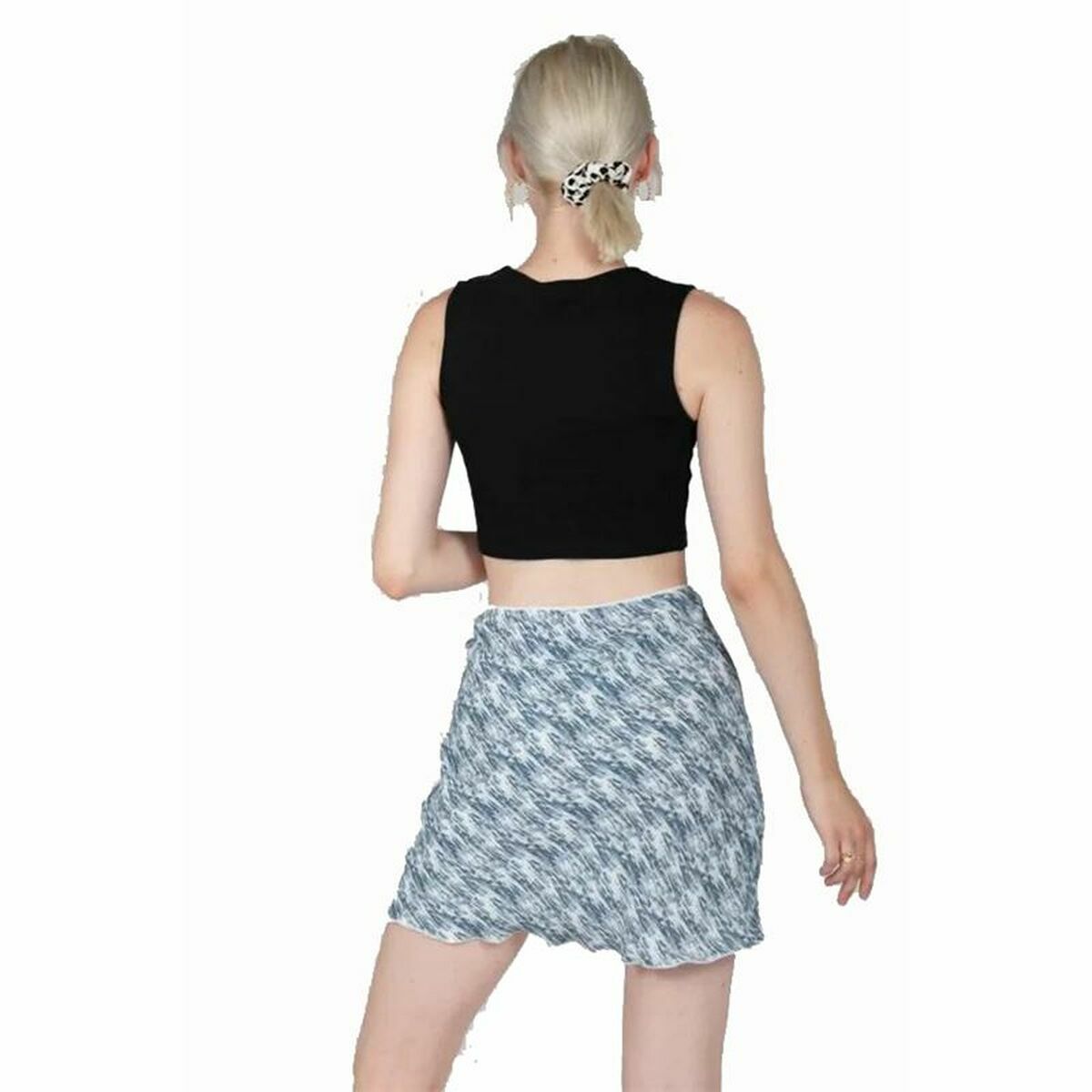 Γυναικεία Μπλούζα με Κοντό Μανίκι 24COLOURS Casual Μαύρο