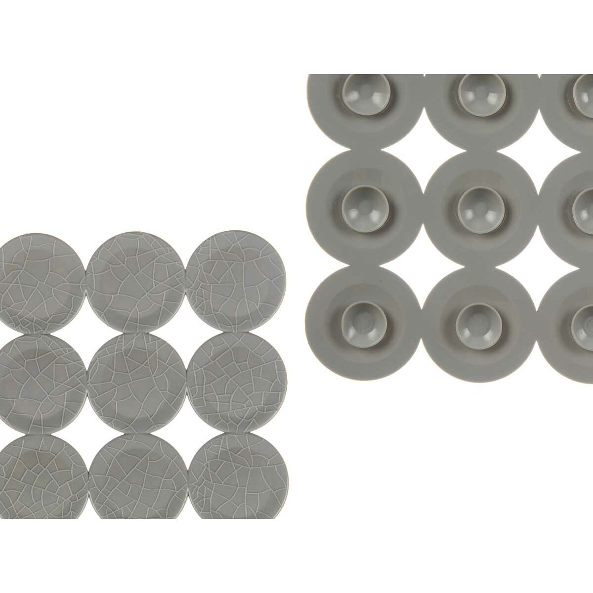 Αντιολισθητικό χαλί ντους Berilo Γκρι PVC 54 x 54 x 1 cm 6 x 55 x 6 cm (x6)