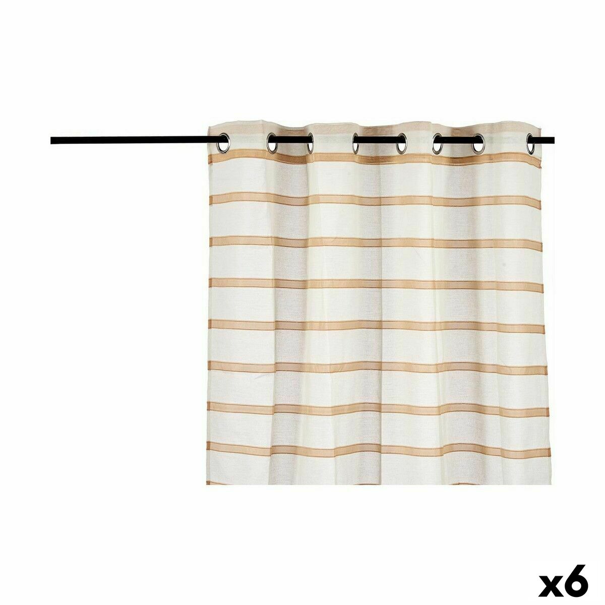 Κουρτίνα Gift Decor Καφέ 140 x 0,1 x 260 cm Ρίγες (x6) Κουρτίνα Gift Decor Καφέ 140 x 0,1 x 260 cm Ρίγες (x6)