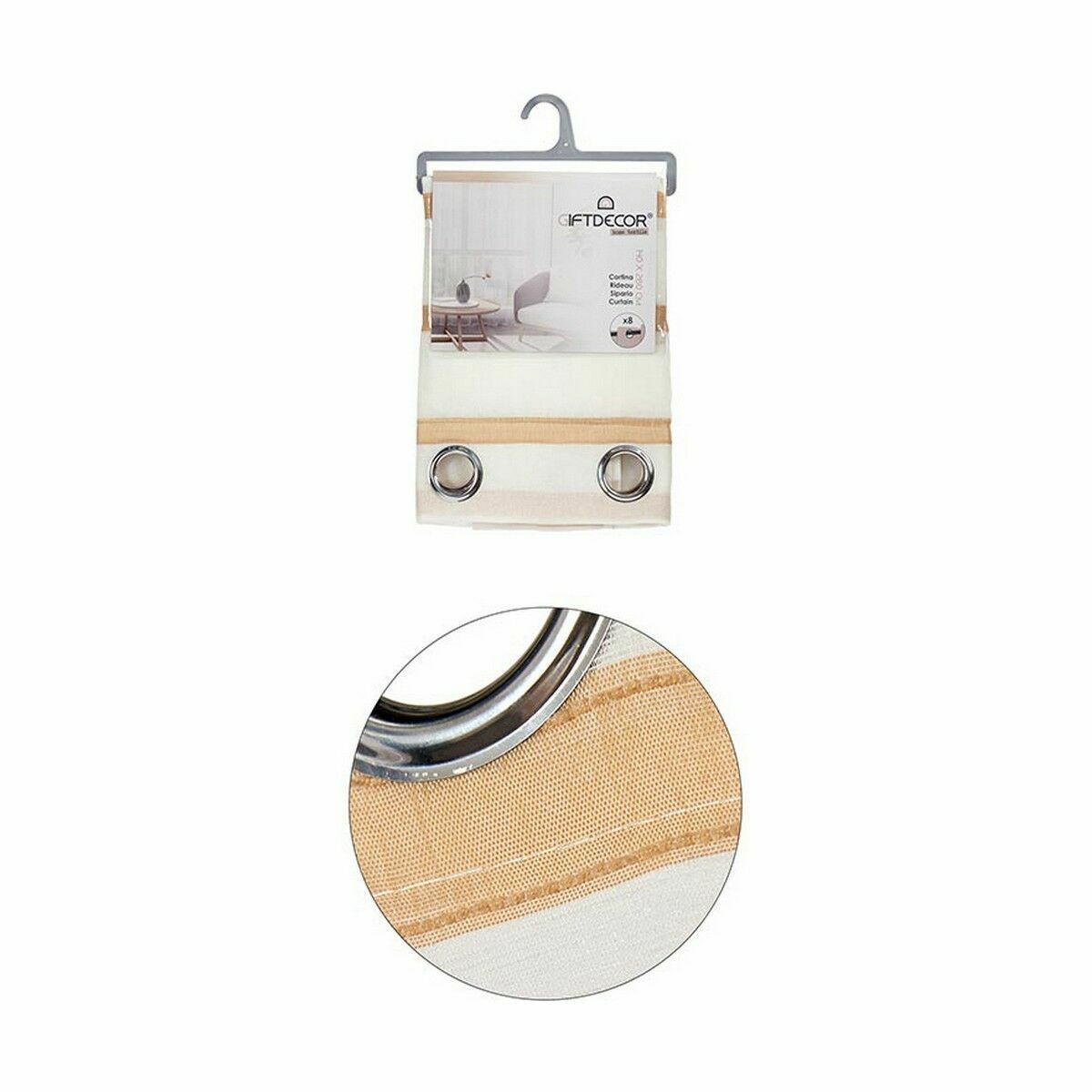 Κουρτίνα Gift Decor Καφέ 140 x 0,1 x 260 cm Ρίγες (x6) Κουρτίνα Gift Decor Καφέ 140 x 0,1 x 260 cm Ρίγες (x6)