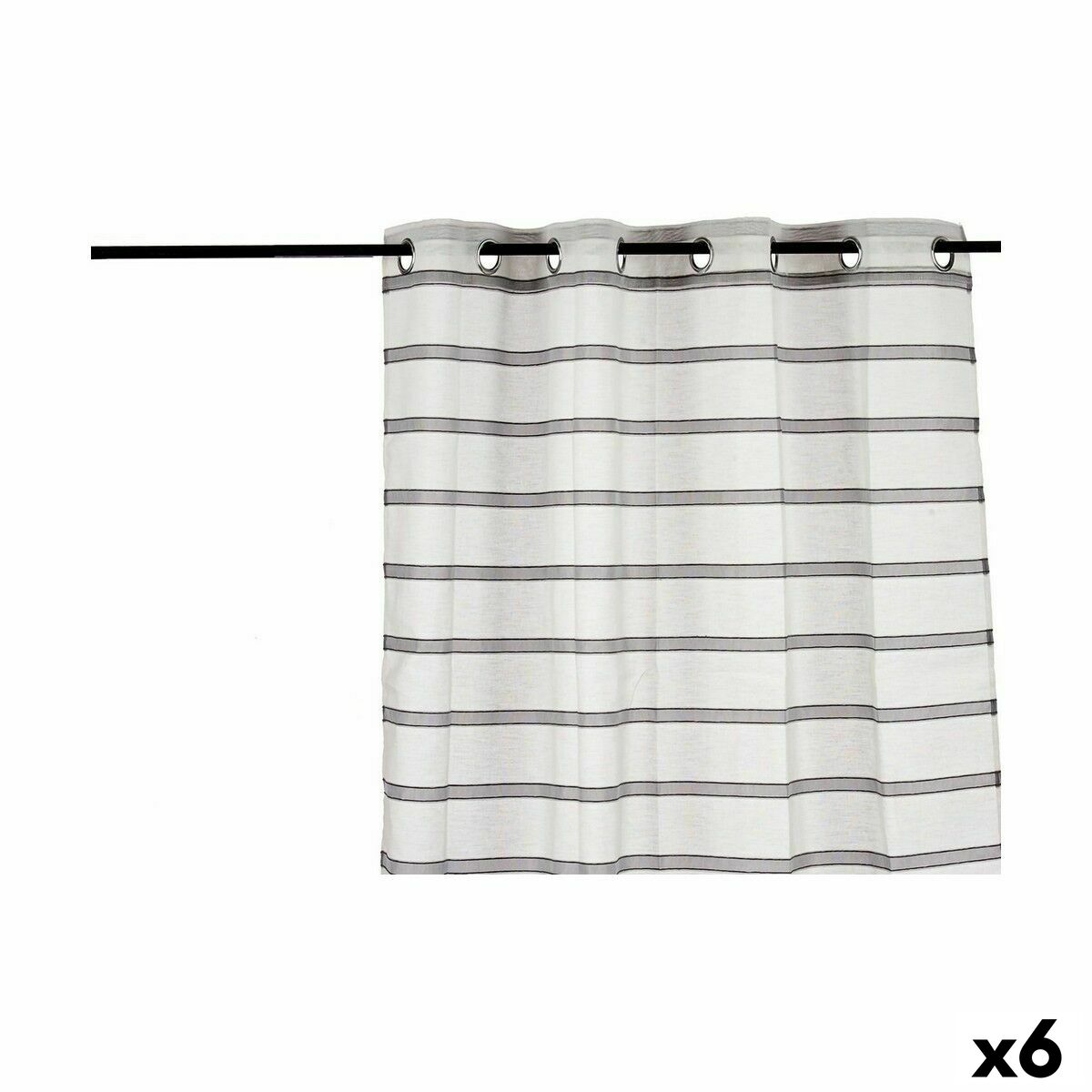 Κουρτίνα Gift Decor Γκρι 140 x 0,1 x 260 cm Ρίγες (x6) Κουρτίνα Gift Decor Γκρι 140 x 0,1 x 260 cm Ρίγες (x6)