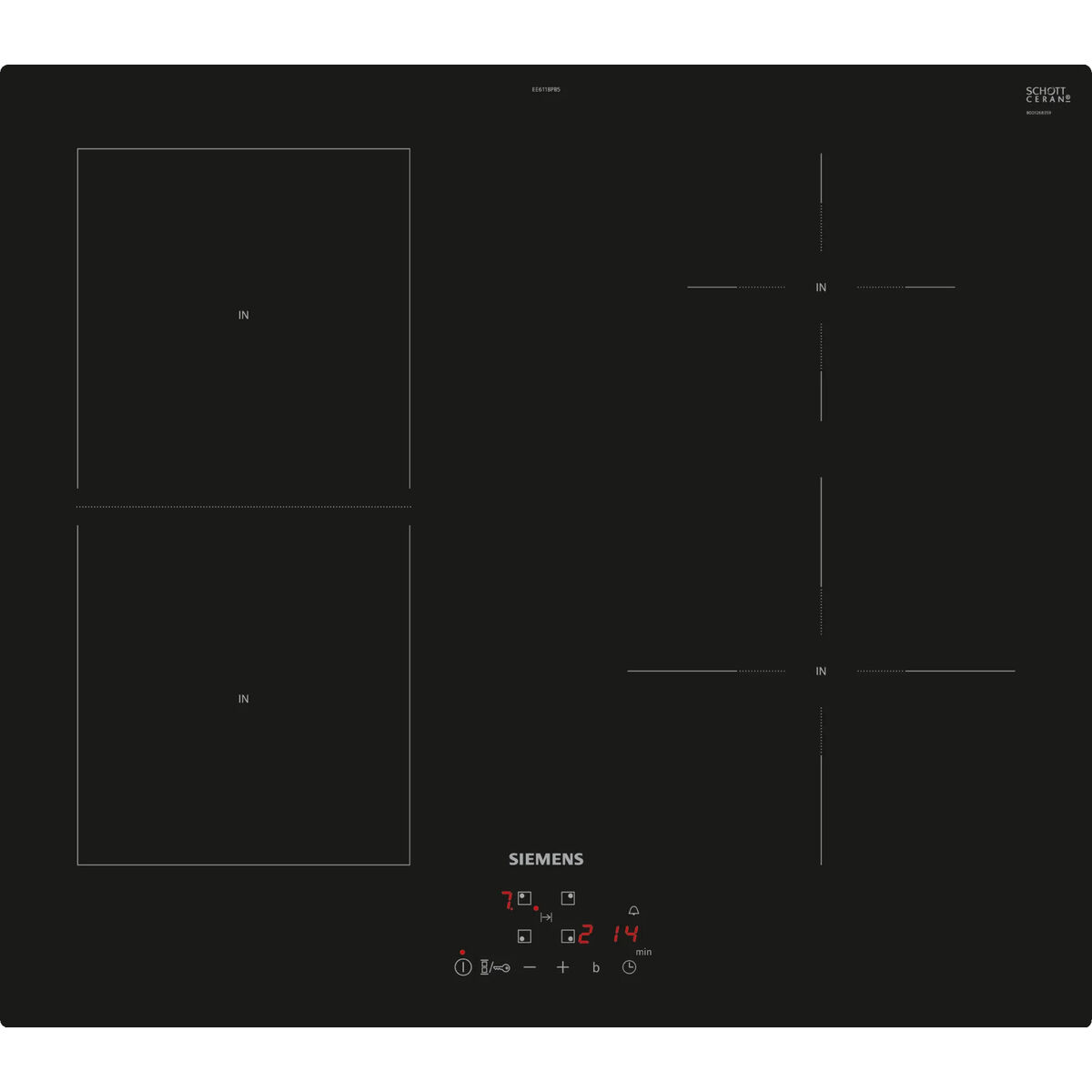 Επαγωγική Πλάκα Siemens AG EE611BPB5E iq500 60 cm Επαγωγική Πλάκα Siemens AG EE611BPB5E iq500 60 cm