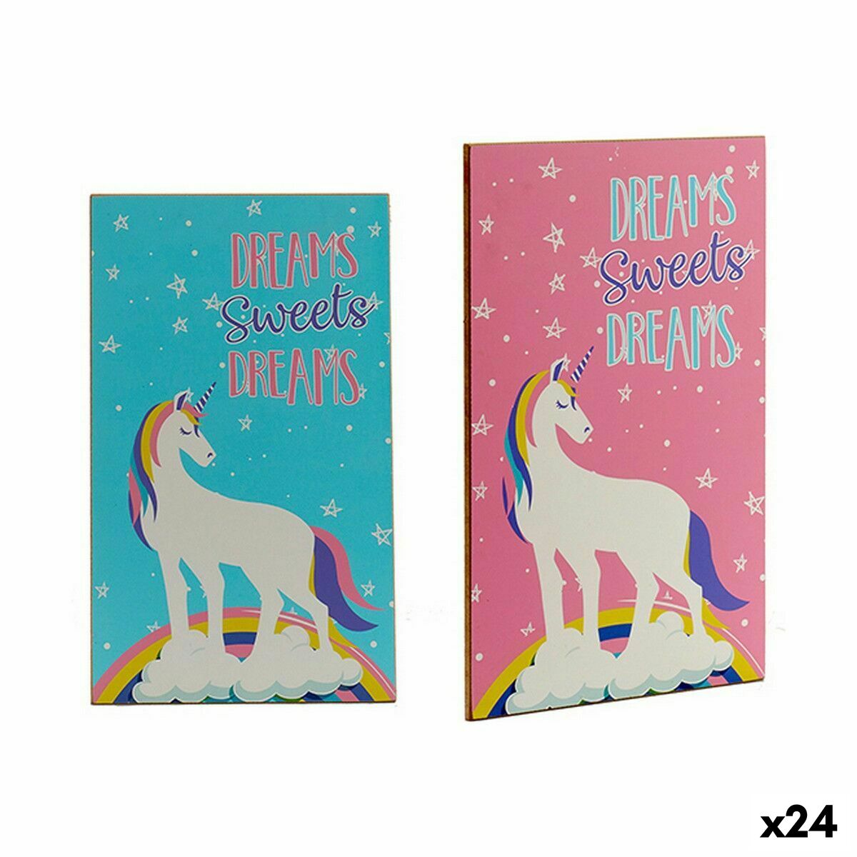 Διακοσμητικό παρεκκλήσι Gift Decor 1 x 40 x 24 cm Ξύλο Μονόκερος (24 Μονάδες)