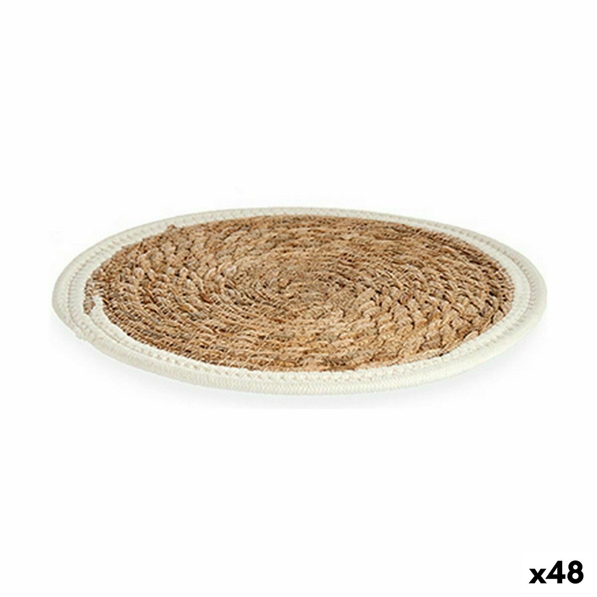Σουπλά Gift Decor Λευκό Φυσικό Φυσική ίνα 30 x 1 x 30 cm (48 Μονάδες) Σουπλά Gift Decor Λευκό Φυσικό Φυσική ίνα 30 x 1 x 30 cm (48 Μονάδες)