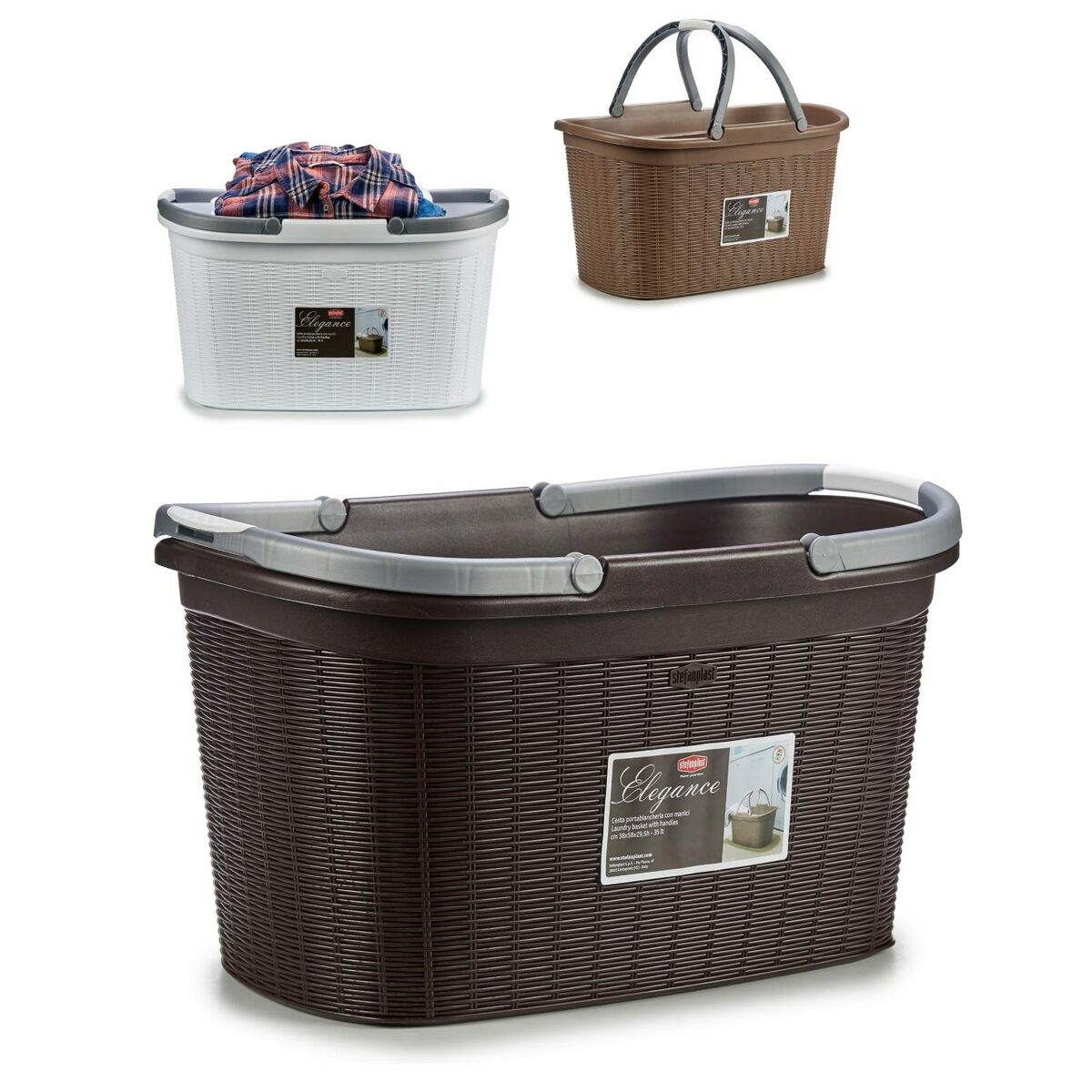 Καλάθι για τα Ρούχα Stefanplast Elegance Πλαστική ύλη 35 L 57,5 x 29 x 36,5 cm (15 Μονάδες) Καλάθι για τα Ρούχα Stefanplast Elegance Πλαστική ύλη 35 L 57,5 x 29 x 36,5 cm (15 Μονάδες)