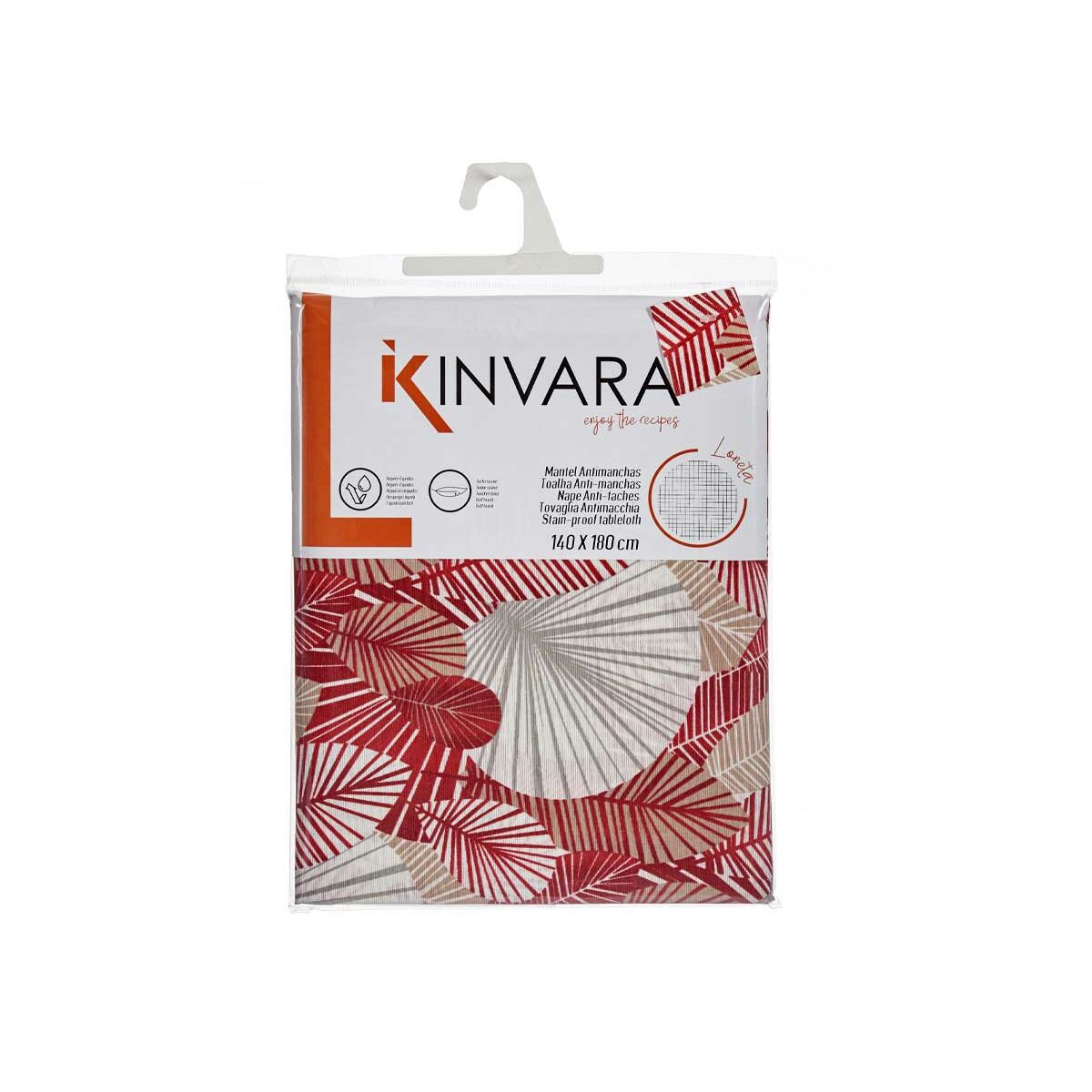 Τραπεζομάντηλο Kinvara ANCARA-21520-13 Μπεζ Μπορντό Καμβά 140 x 180 cm Ανθεκτικό στους λεκέδες Φύλλα (x10) Τραπεζομάντηλο Kinvara ANCARA-21520-13 Μπεζ Μπορντό Καμβά 140 x 180 cm Ανθεκτικό στους λεκέδες Φύλλα (x10)