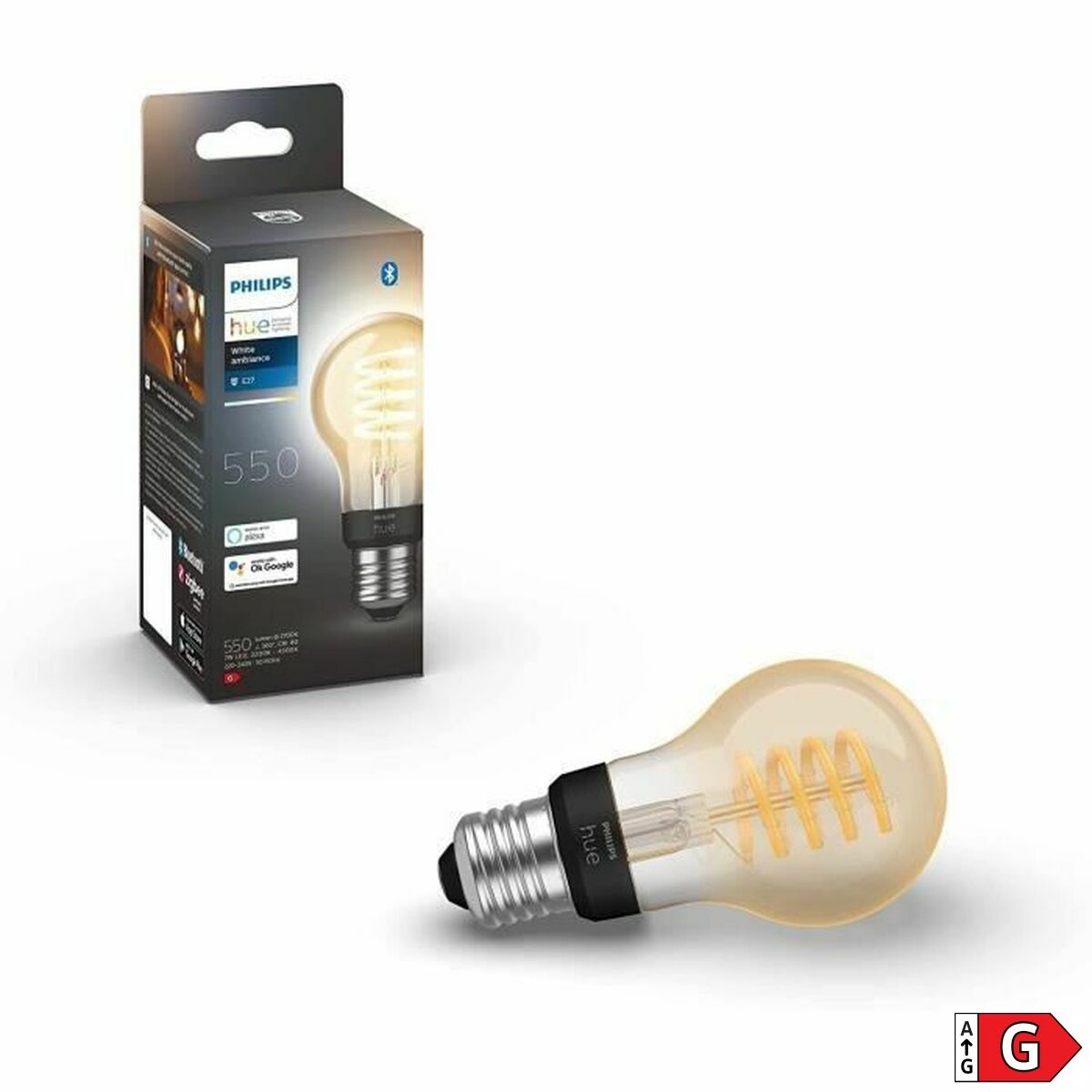 Έξυπνη Λάμπα Philips Bombilla inteligente A60 - E27 7 W 40 W 60 W E27 (Δωρεάν Μεταφορικά)