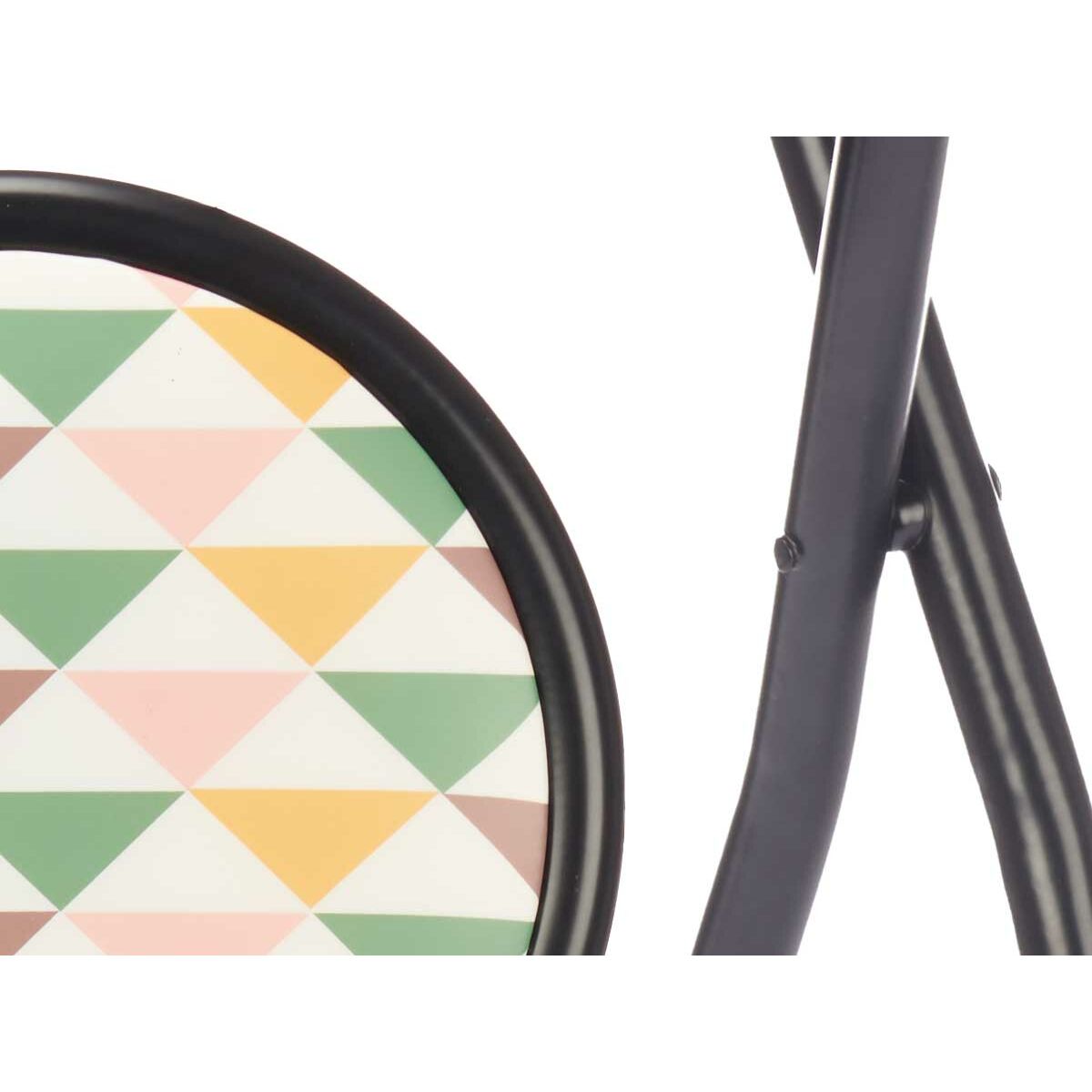 Αναδιπλούμενο Σκαμνί Geometric Μαύρο PVC Μέταλλο 30 x 30 x 45 cm (x10) Αναδιπλούμενο Σκαμνί Geometric Μαύρο PVC Μέταλλο 30 x 30 x 45 cm (x10)