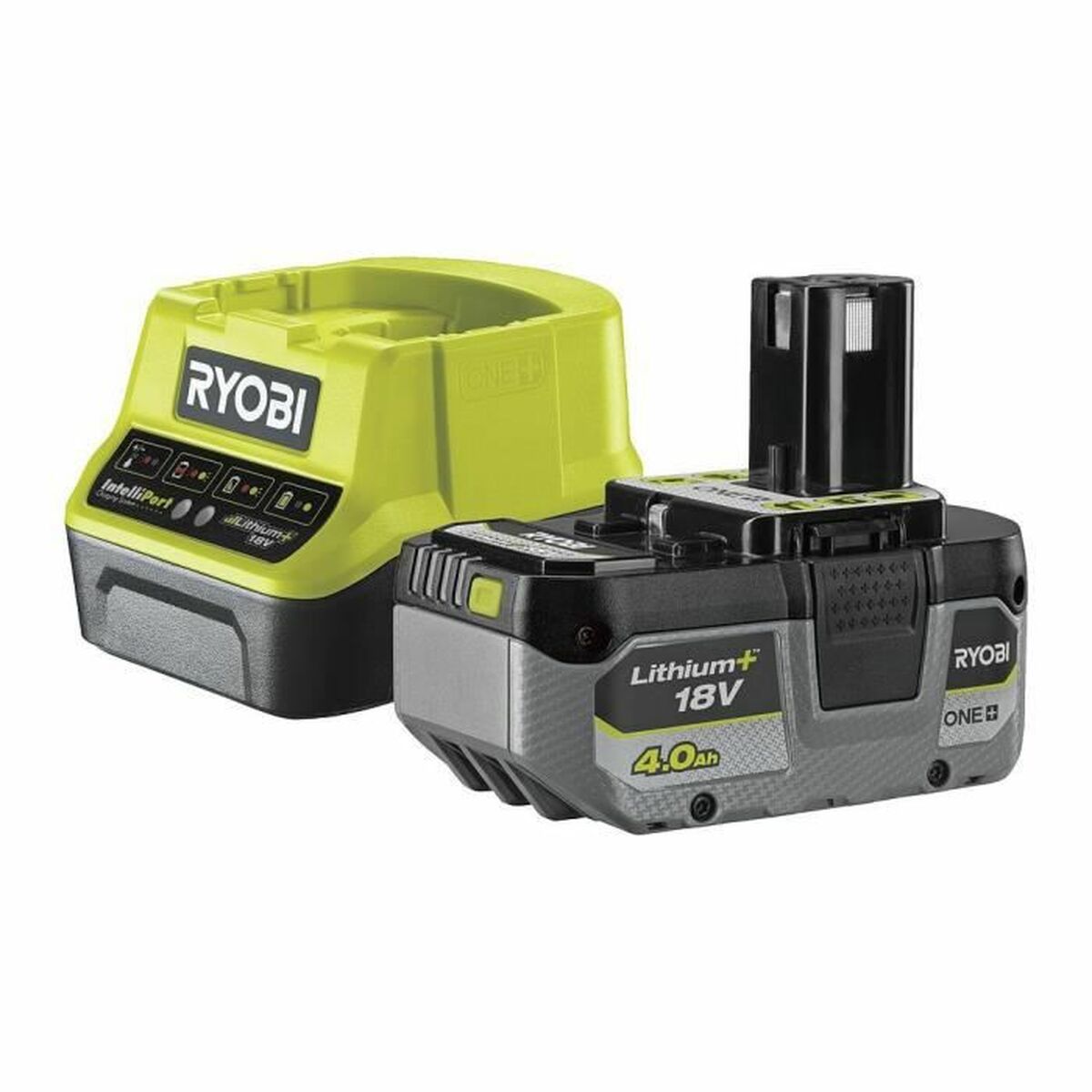 Charger and rechargeable battery set Ryobi 18 V 4 Ah Charger and rechargeable battery set Ryobi 18 V 4 Ah