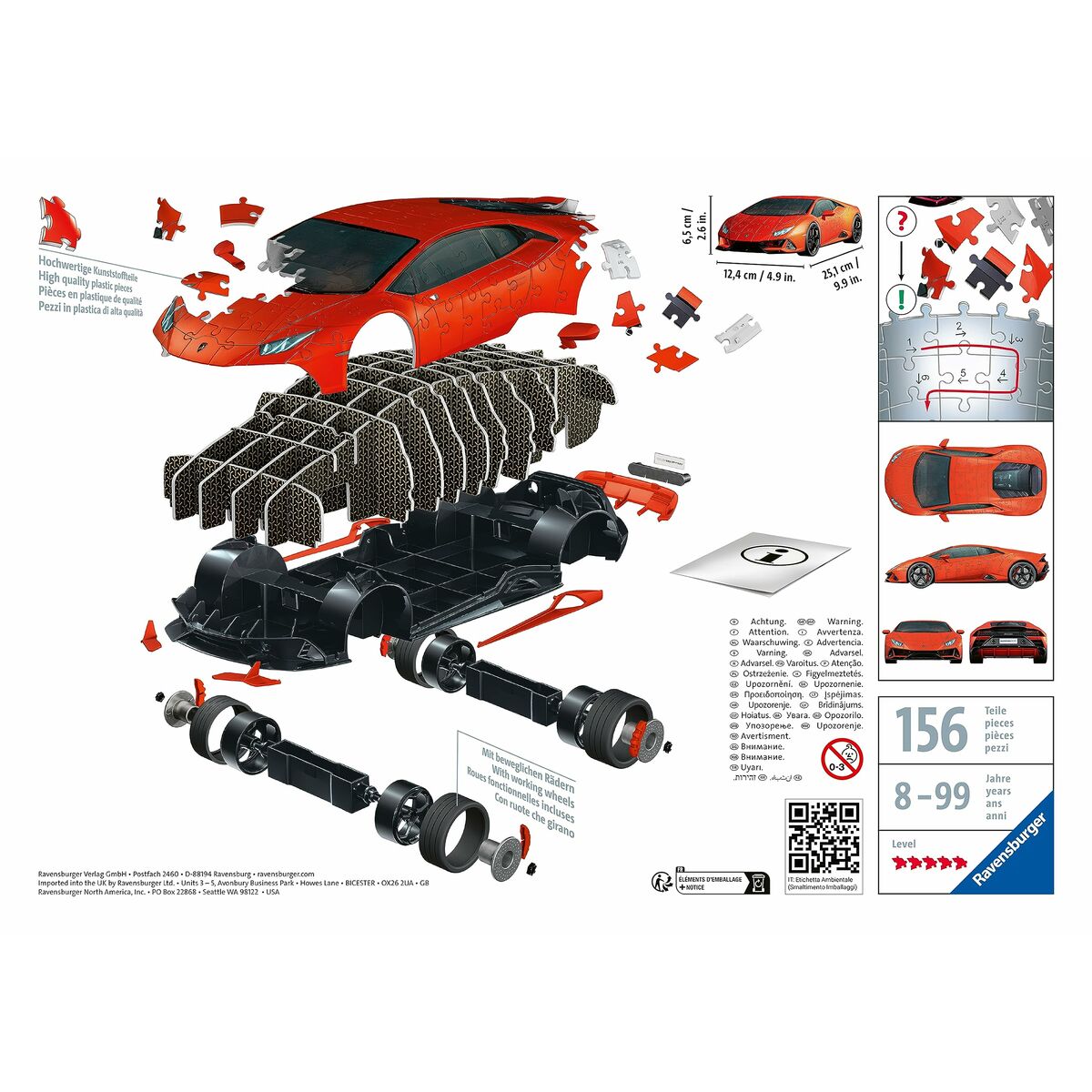 3D Παζλ Ravensburger Lamborghini 25 cm Αυτοκίνητο 108 Τεμάχια (Δωρεάν Μεταφορικά) 3D Παζλ Ravensburger Lamborghini 25 cm Αυτοκίνητο 108 Τεμάχια (Δωρεάν Μεταφορικά)