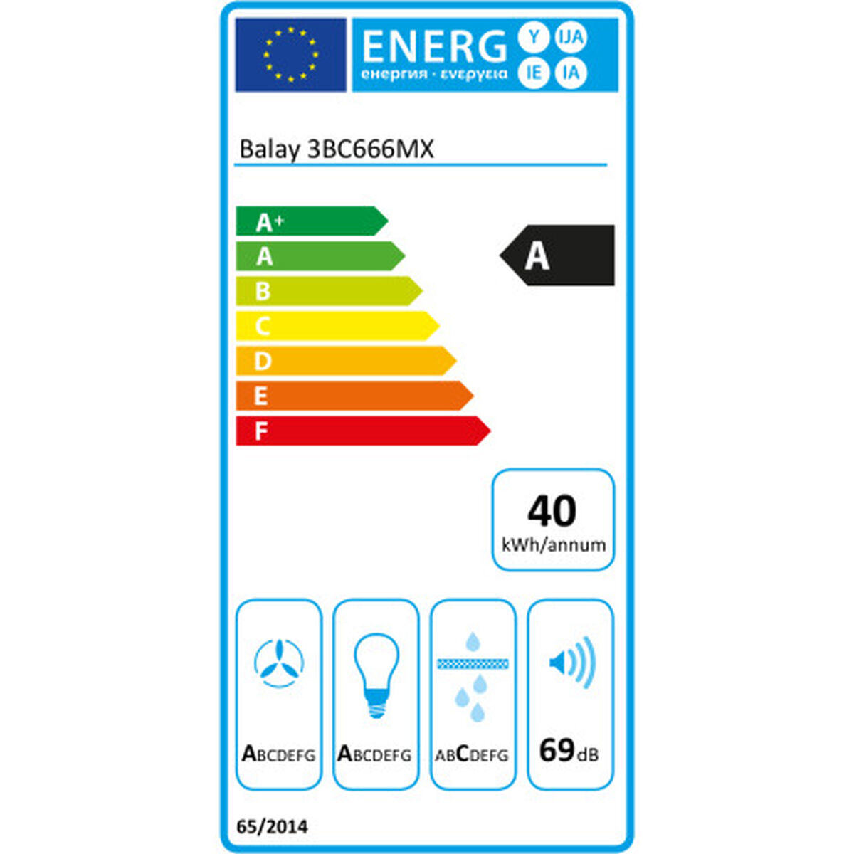 Συμβατικός Απορροφητήρας Balay 3BC666MX 570 m3/h 69 dB (A) Γκρι Χάλυβας Συμβατικός Απορροφητήρας Balay 3BC666MX 570 m3/h 69 dB (A) Γκρι Χάλυβας