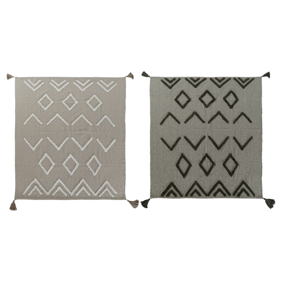 Κλινοσκεπάσματα DKD Home Decor Λευκό Πράσινο Μπεζ Σκούρο πράσινο 130 x 170 x 0,5 cm (x2) Κλινοσκεπάσματα DKD Home Decor Λευκό Πράσινο Μπεζ Σκούρο πράσινο 130 x 170 x 0,5 cm (x2)